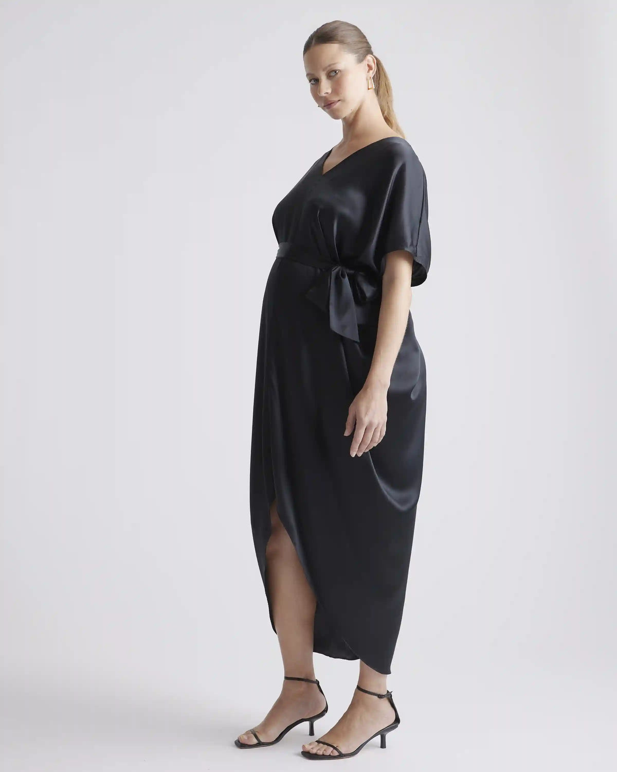 100% Washable Silk Maternity Dress