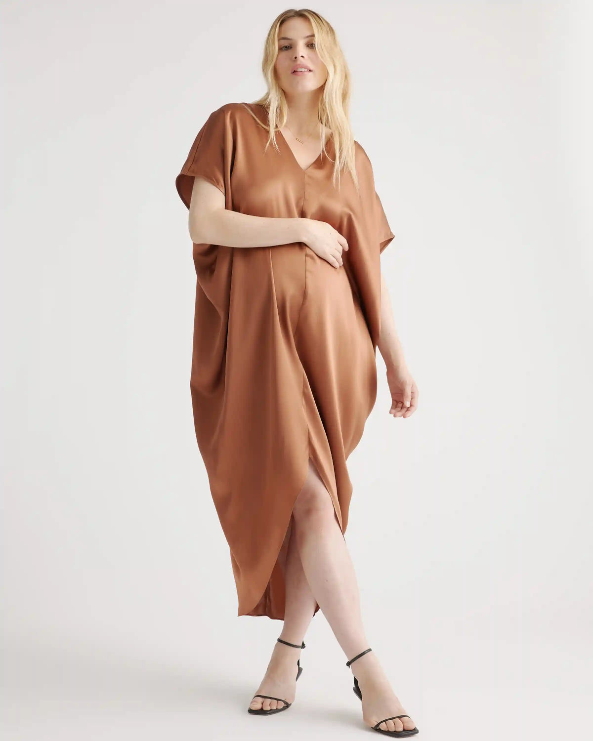 100% Washable Silk Maternity Dress