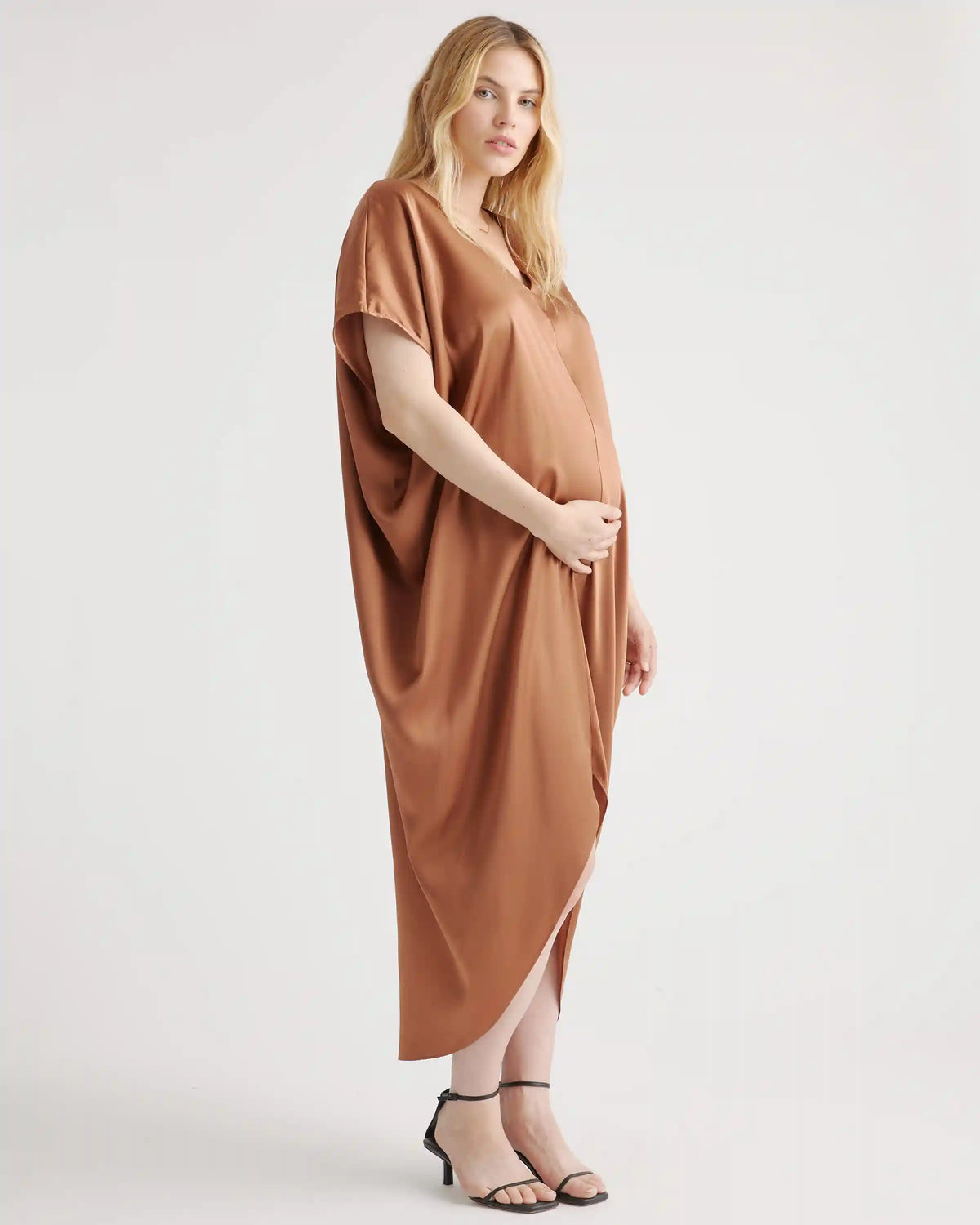 100% Washable Silk Maternity Dress
