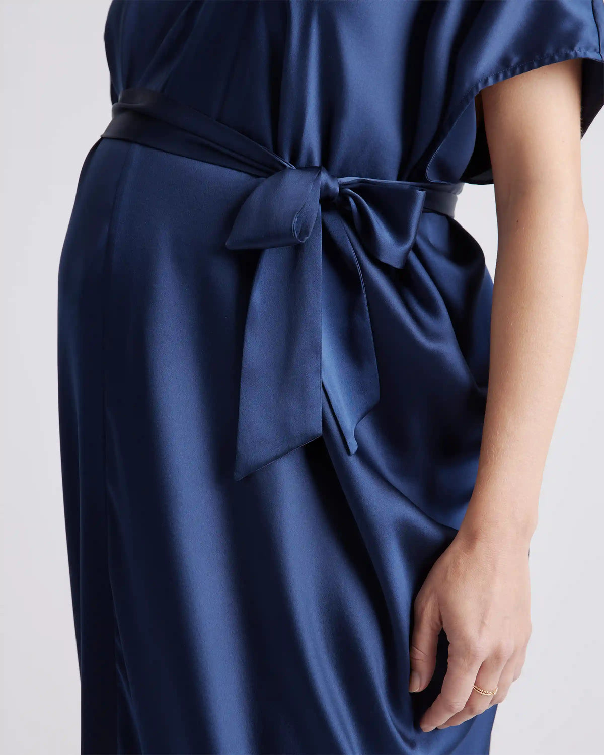 100% Washable Silk Maternity Dress