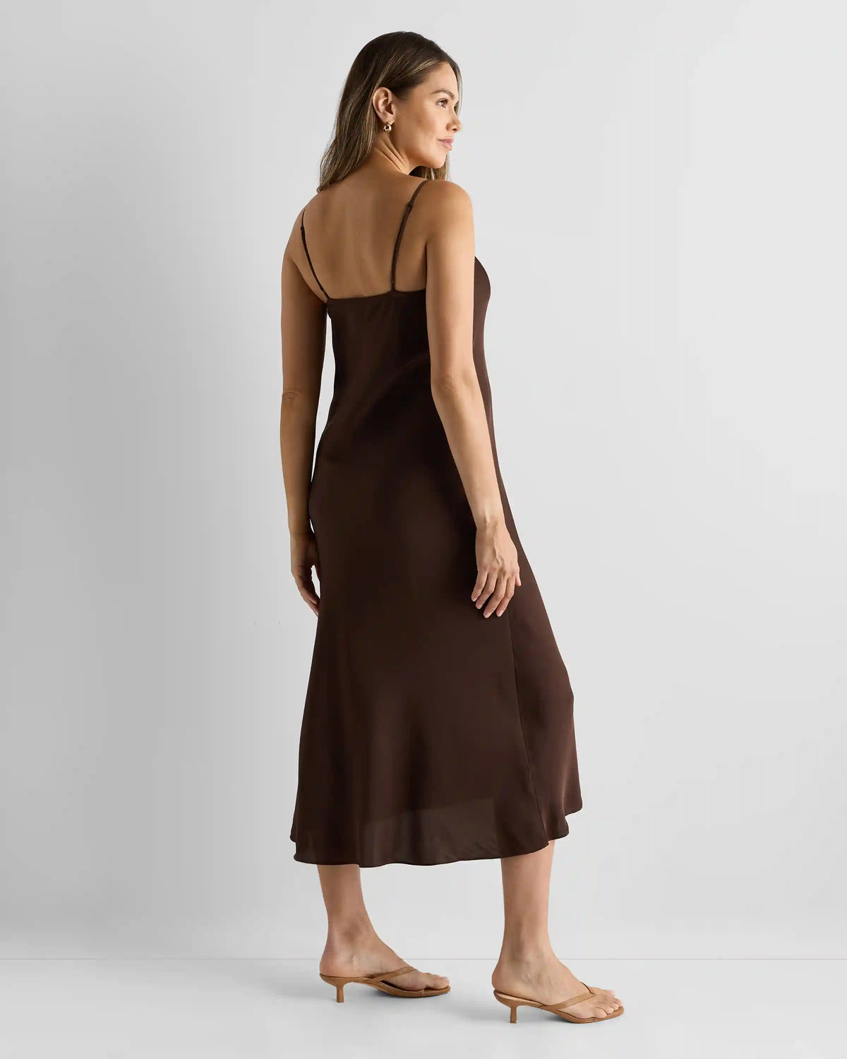 Washable Stretch Silk Maternity Slip Dress