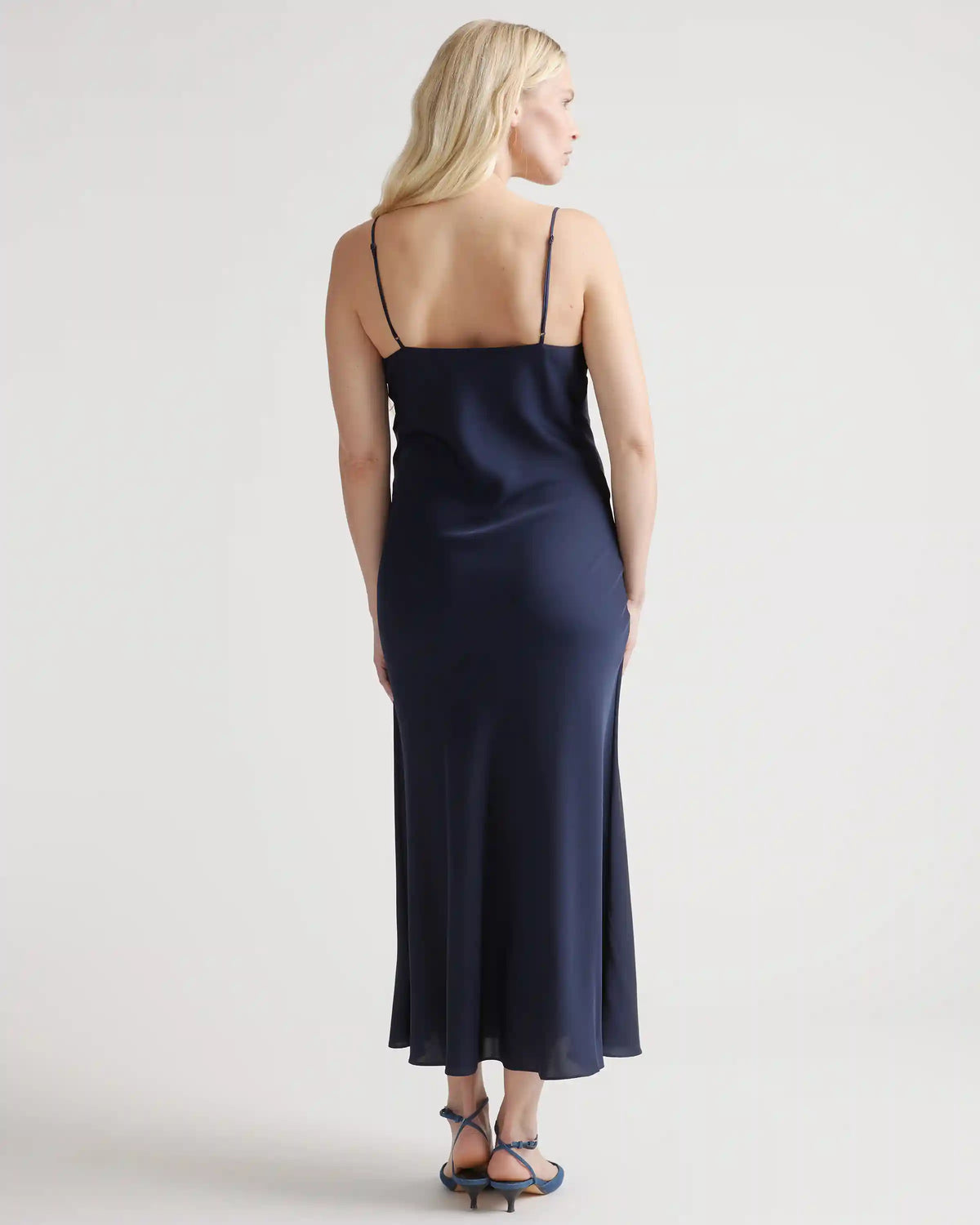 Washable Stretch Silk Maternity Slip Dress