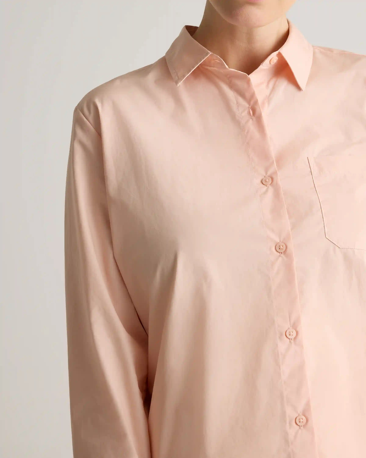 100% Organic Cotton Poplin Maternity Long Sleeve Shirt