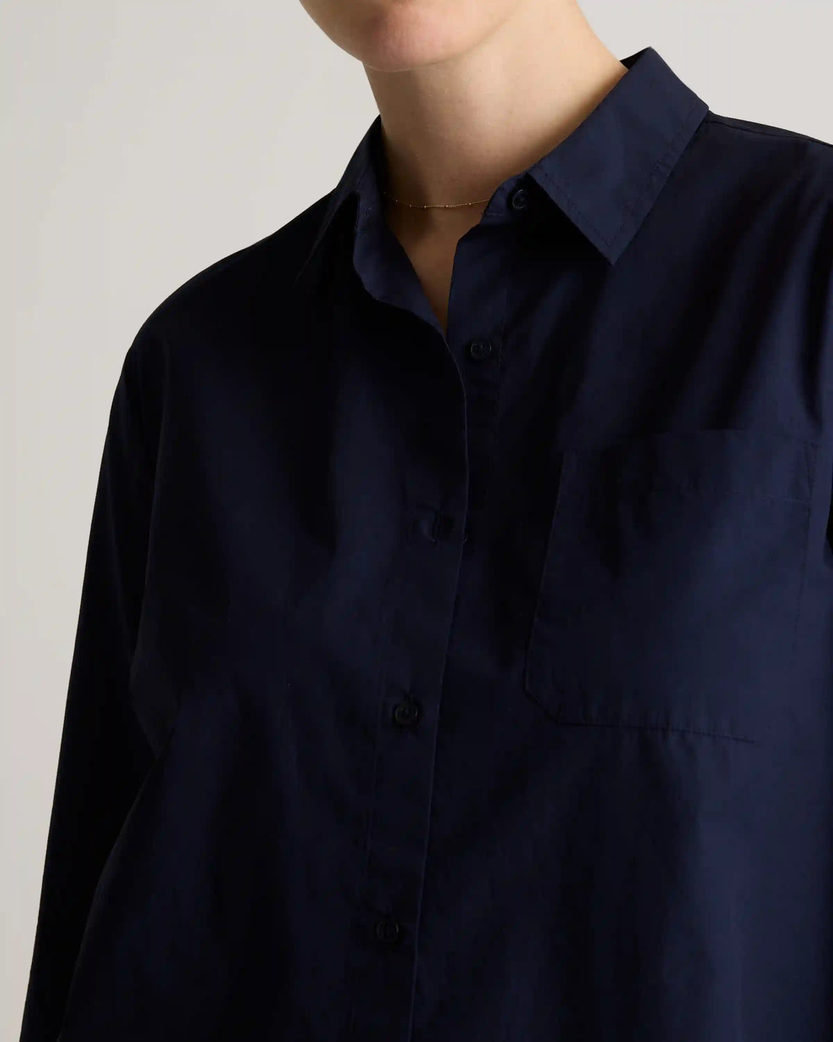100% Organic Cotton Poplin Maternity Long Sleeve Shirt