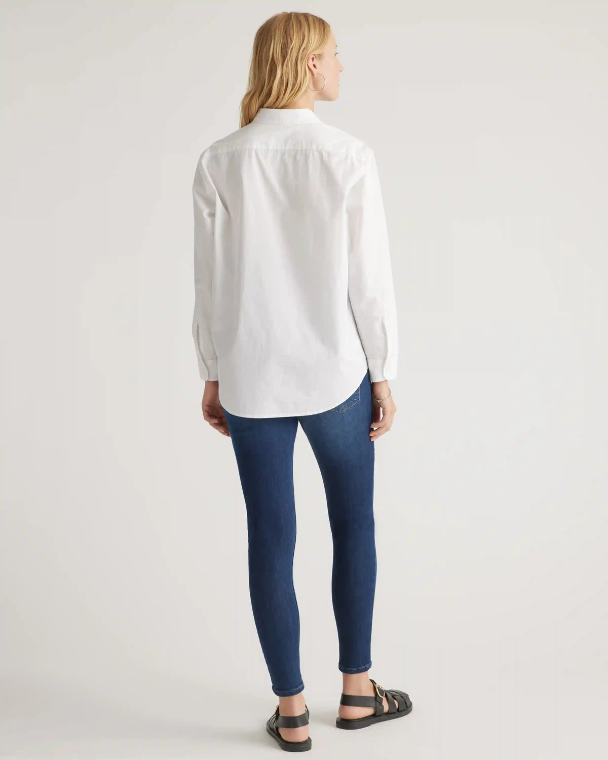 100% Organic Cotton Poplin Maternity Long Sleeve Shirt
