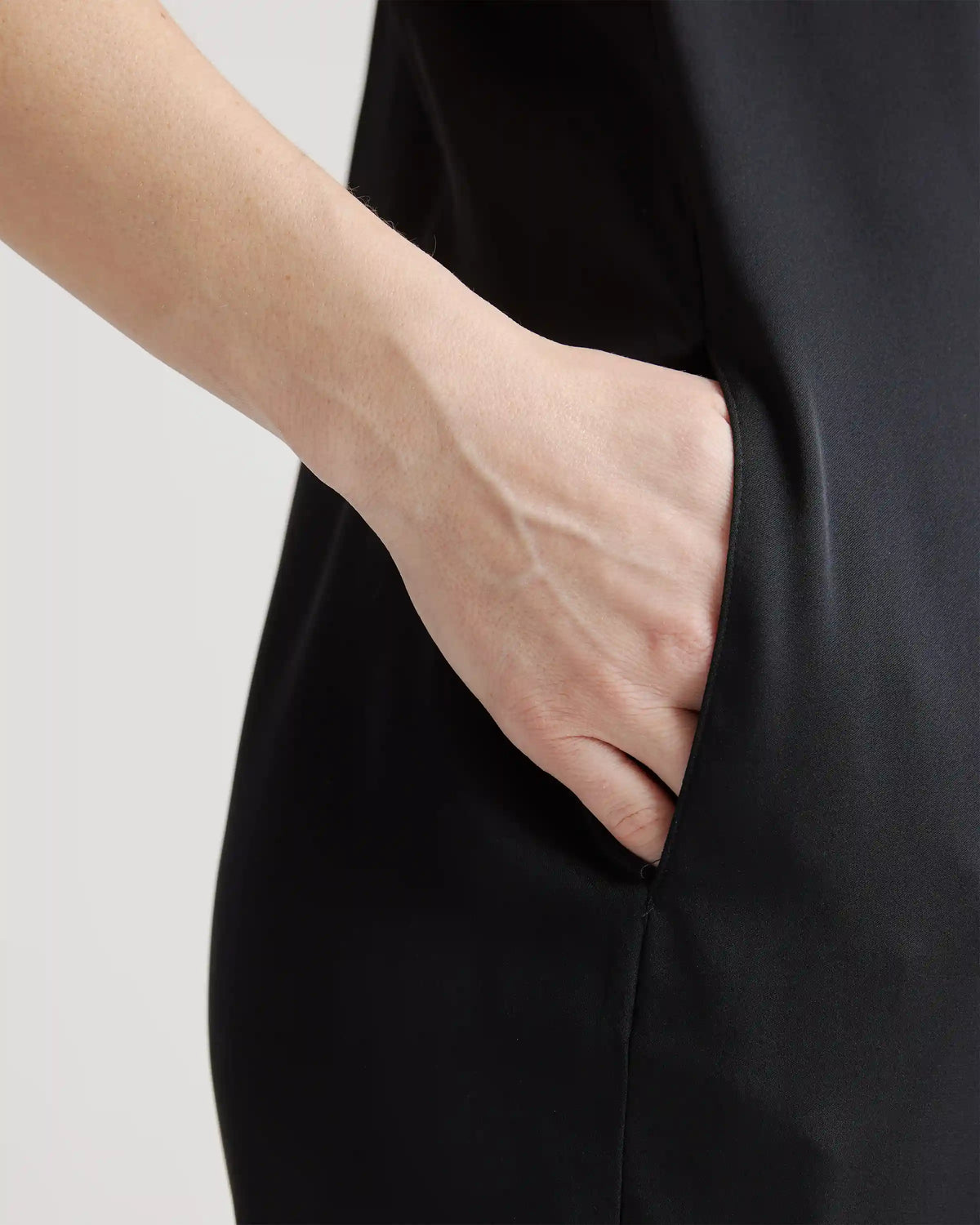 Washable Stretch Silk Maternity Jumpsuit
