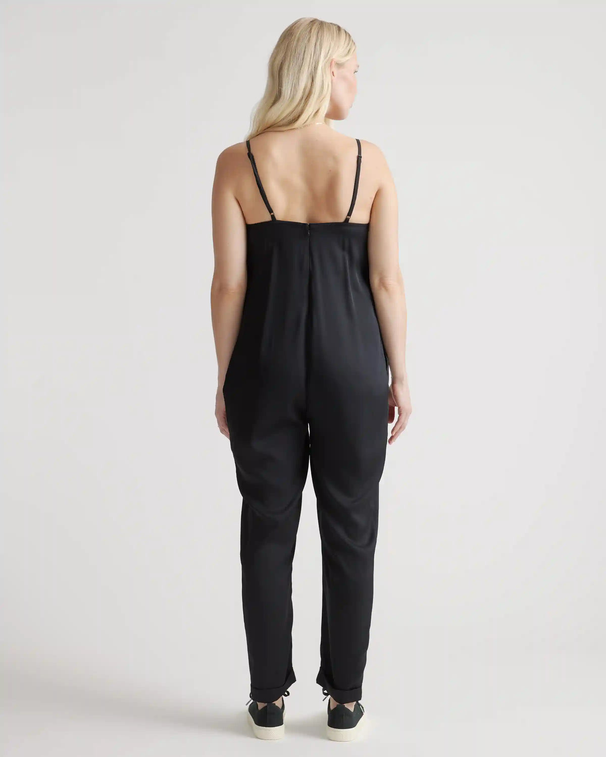Washable Stretch Silk Maternity Jumpsuit