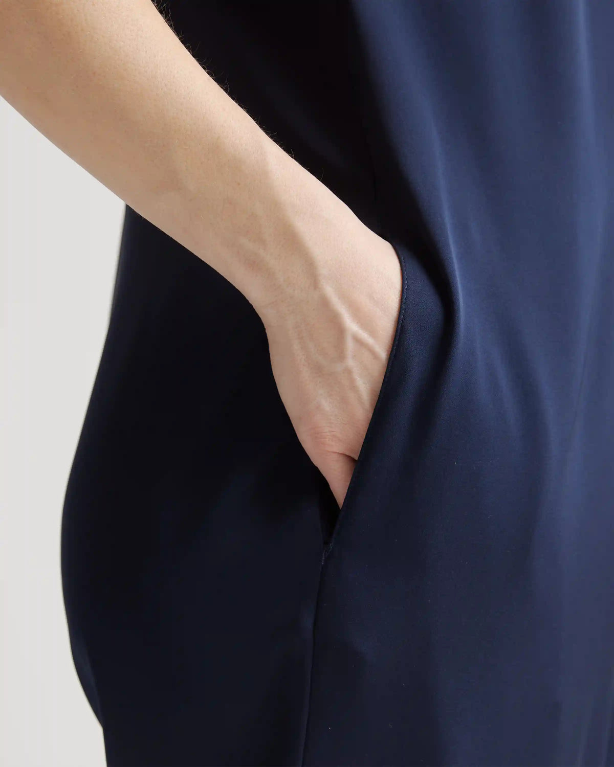 Washable Stretch Silk Maternity Jumpsuit