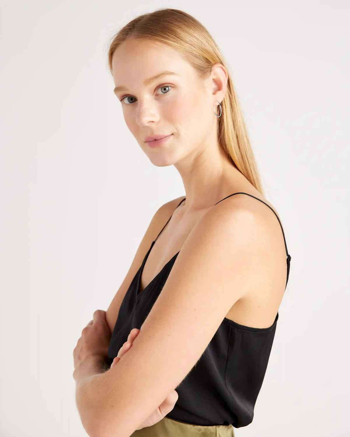 Washable Stretch Silk V-Neck Cami