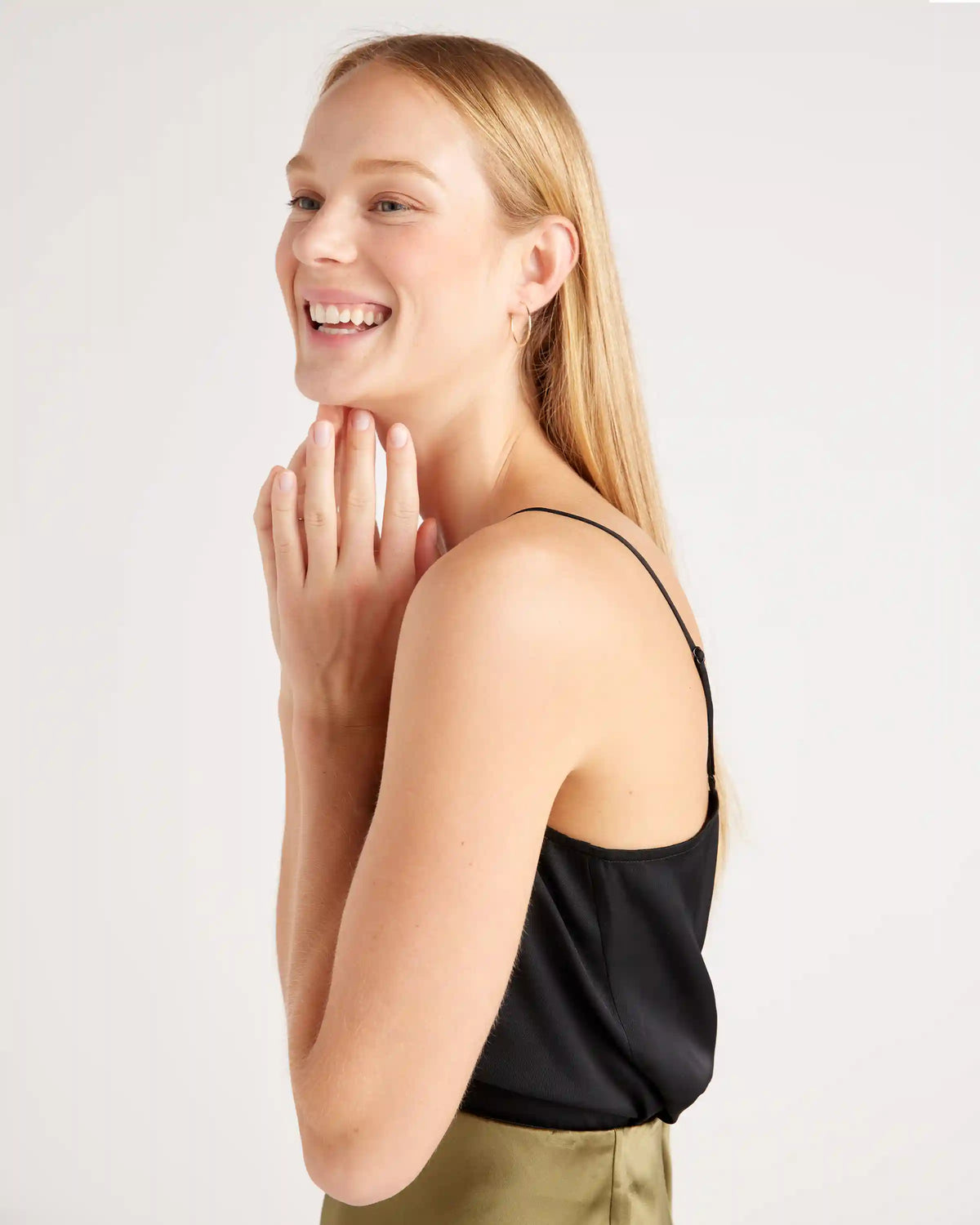 Washable Stretch Silk V-Neck Cami