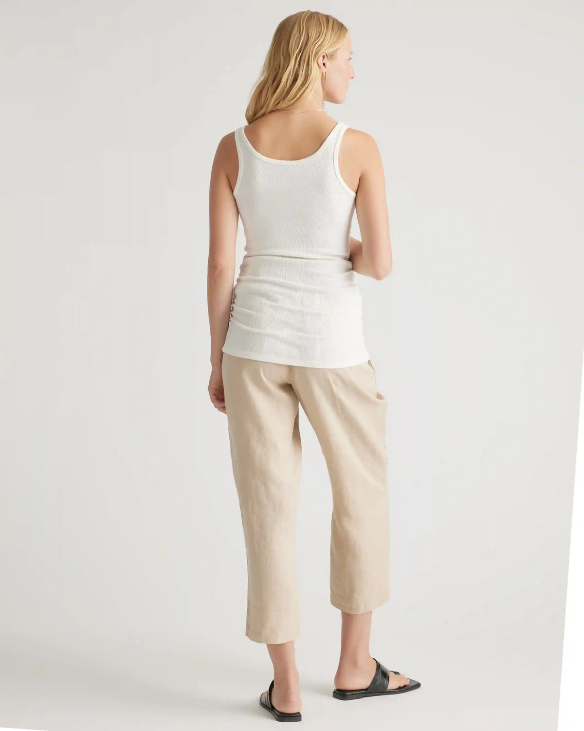 Bamboo Rib Maternity Scoop Neck Tank