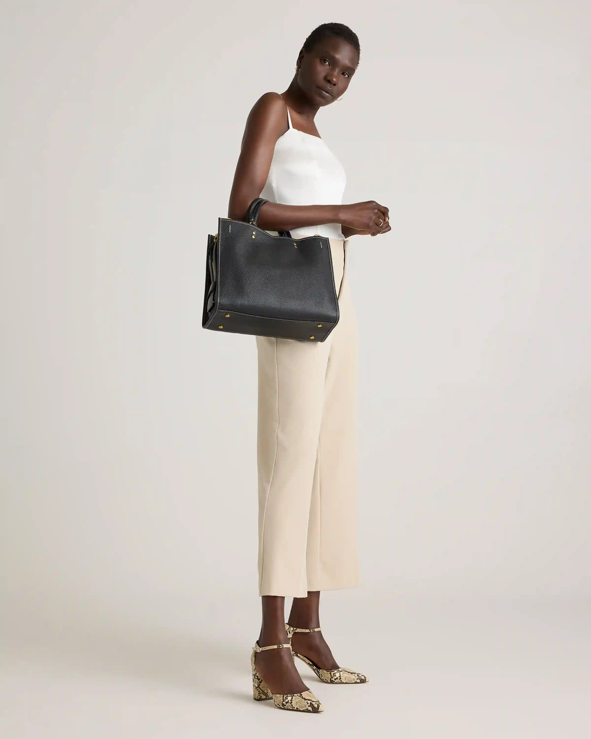 Italian Leather Medium Convertible Satchel