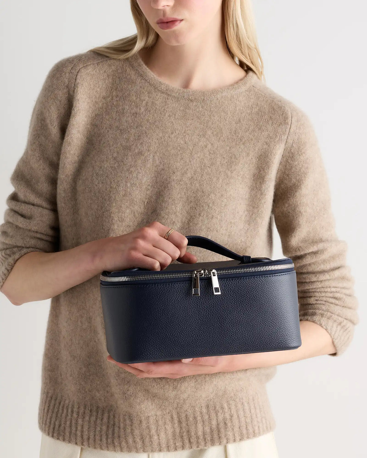 Italian Leather Travel Cosmetic Case