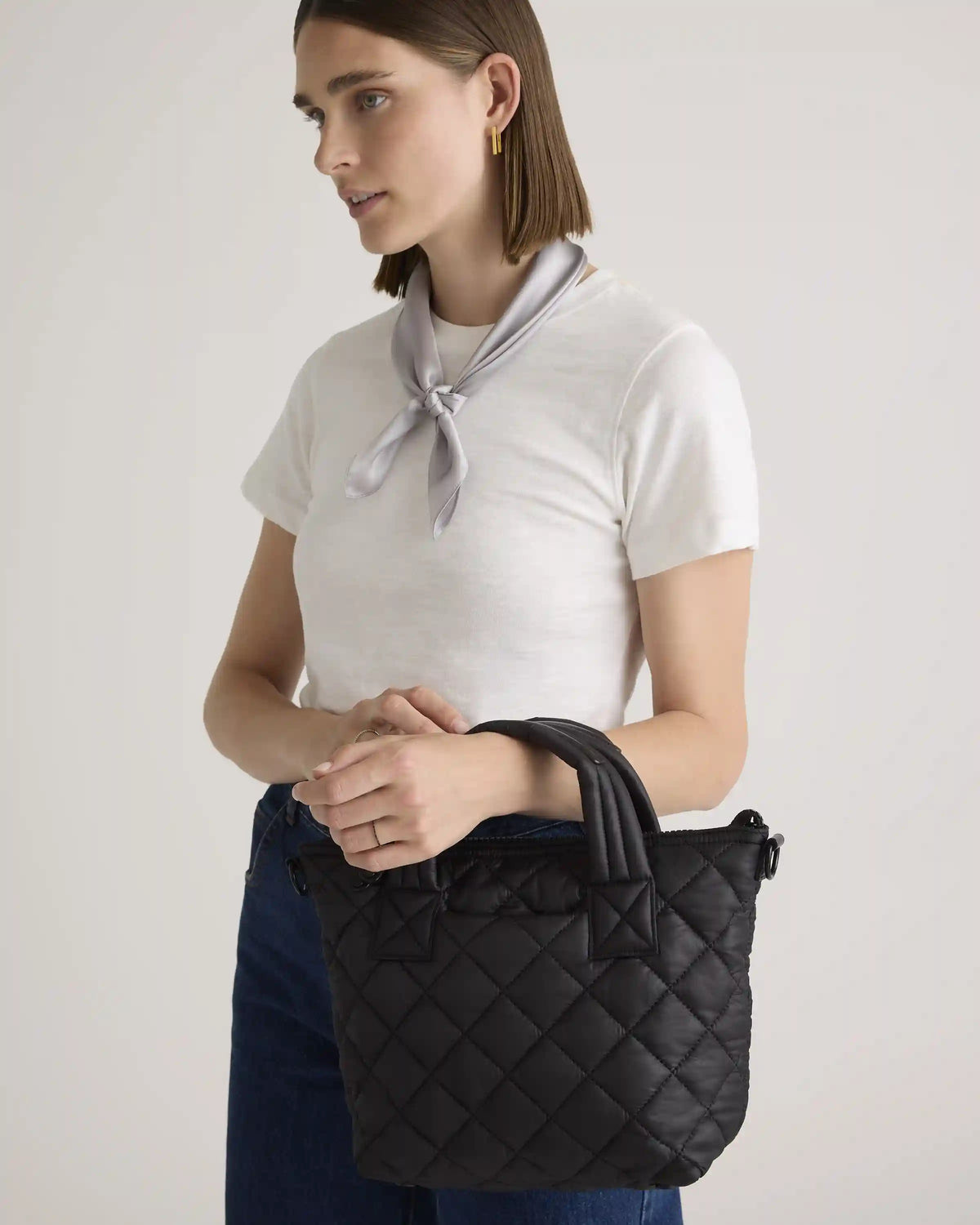 Transit Quilted Small Crossbody Tote