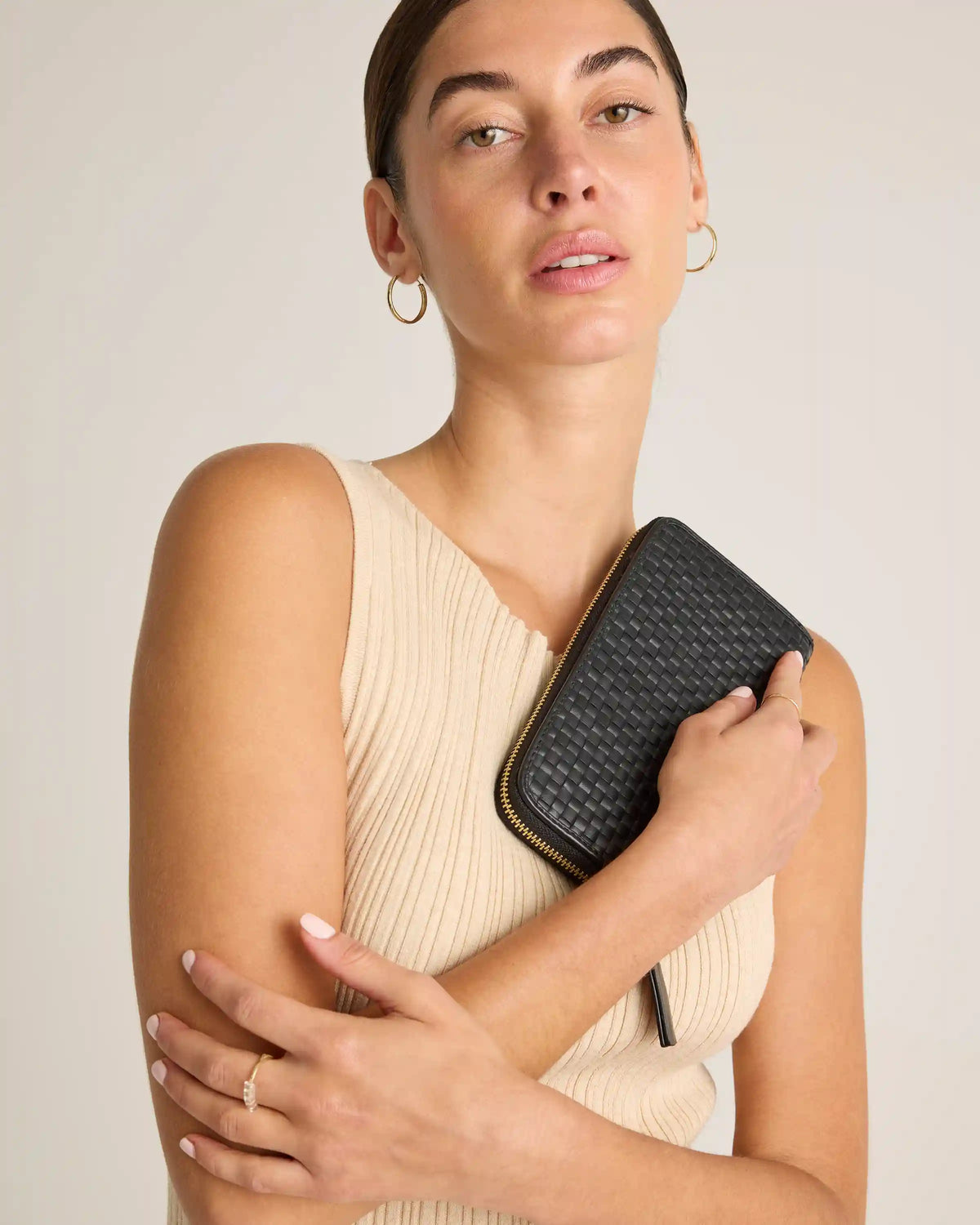 Italian Leather Handwoven Continental Wallet