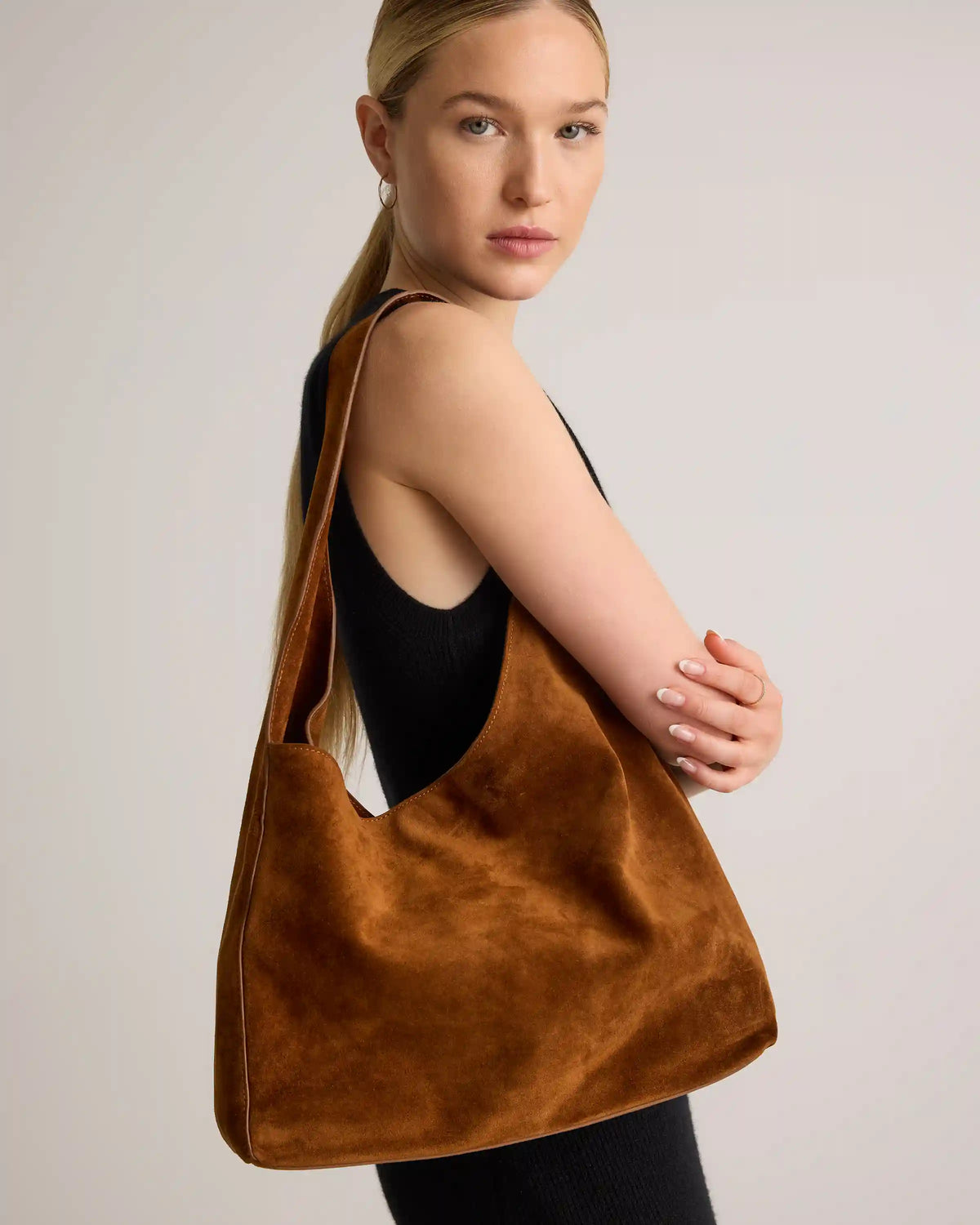 Esme Suede Shoulder Bag