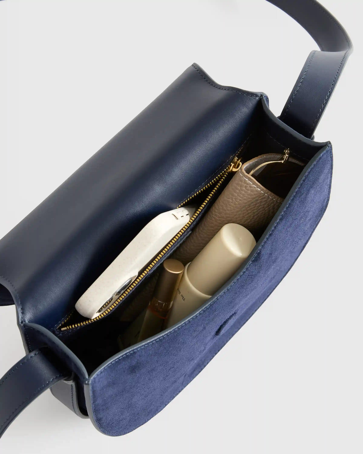 Italian Suede Saddle Bag