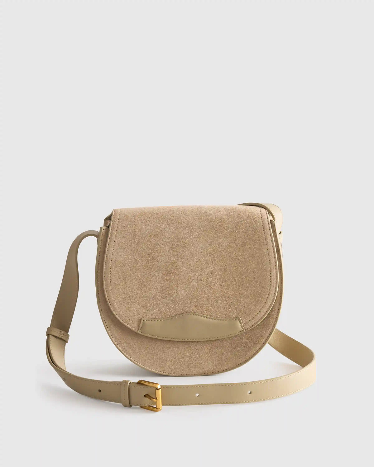 Italian Suede Saddle Bag
