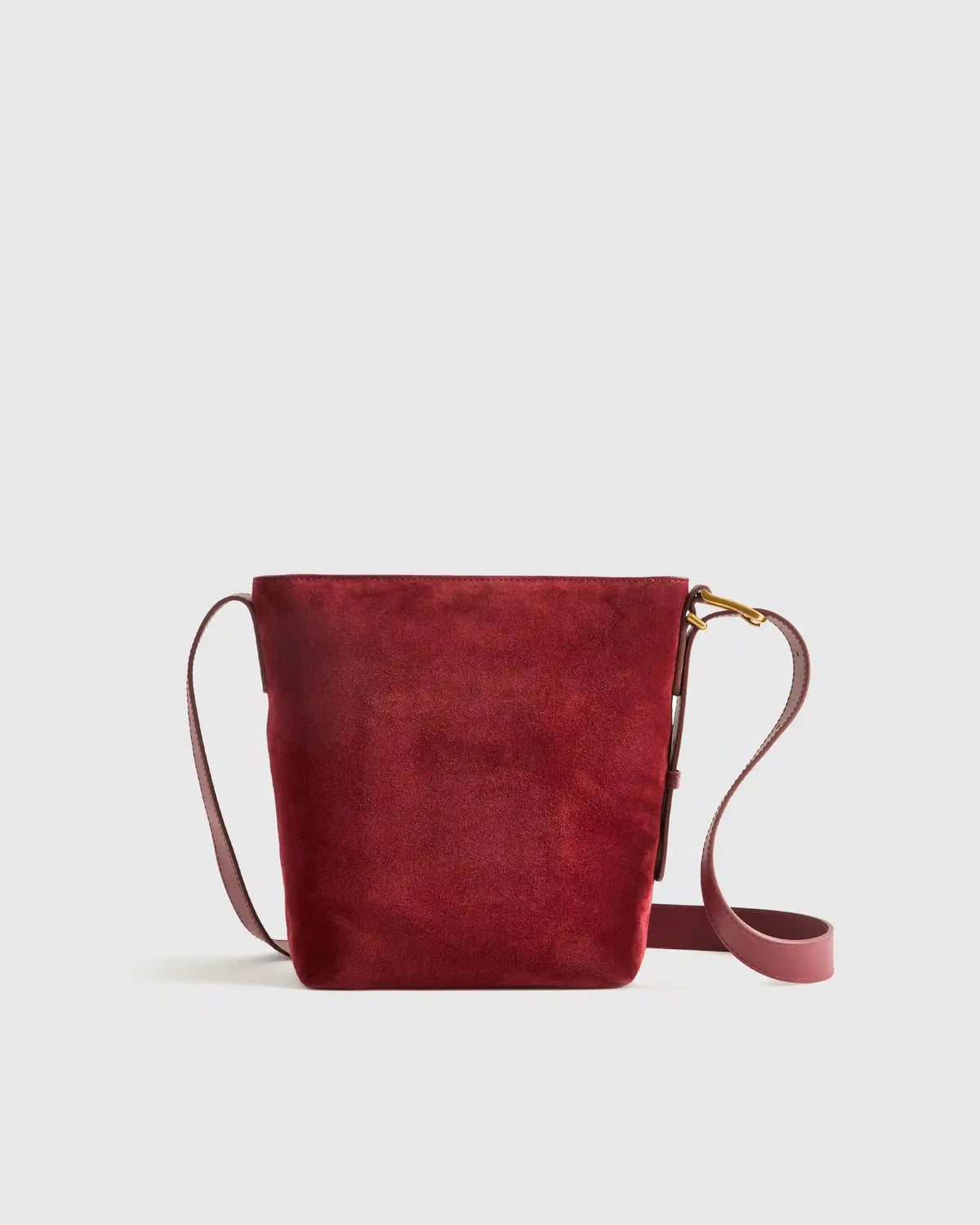 Italian Suede Bucket Crossbody