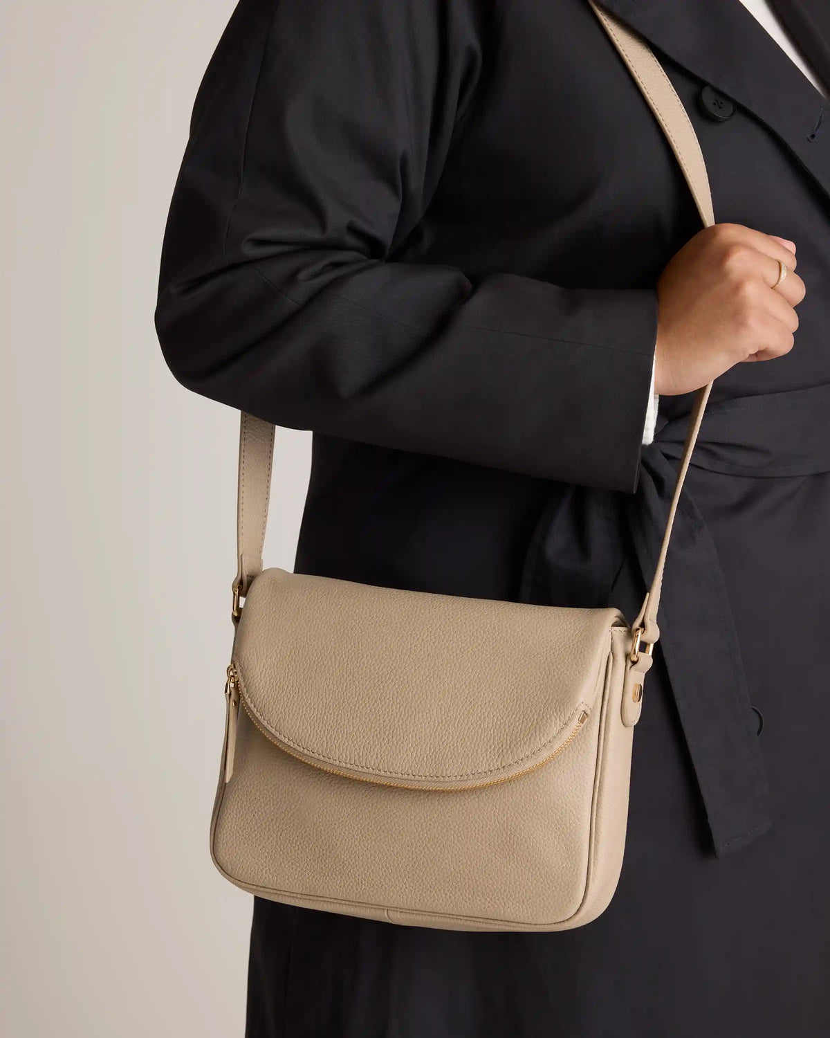 Italian Leather Foldover Crossbody