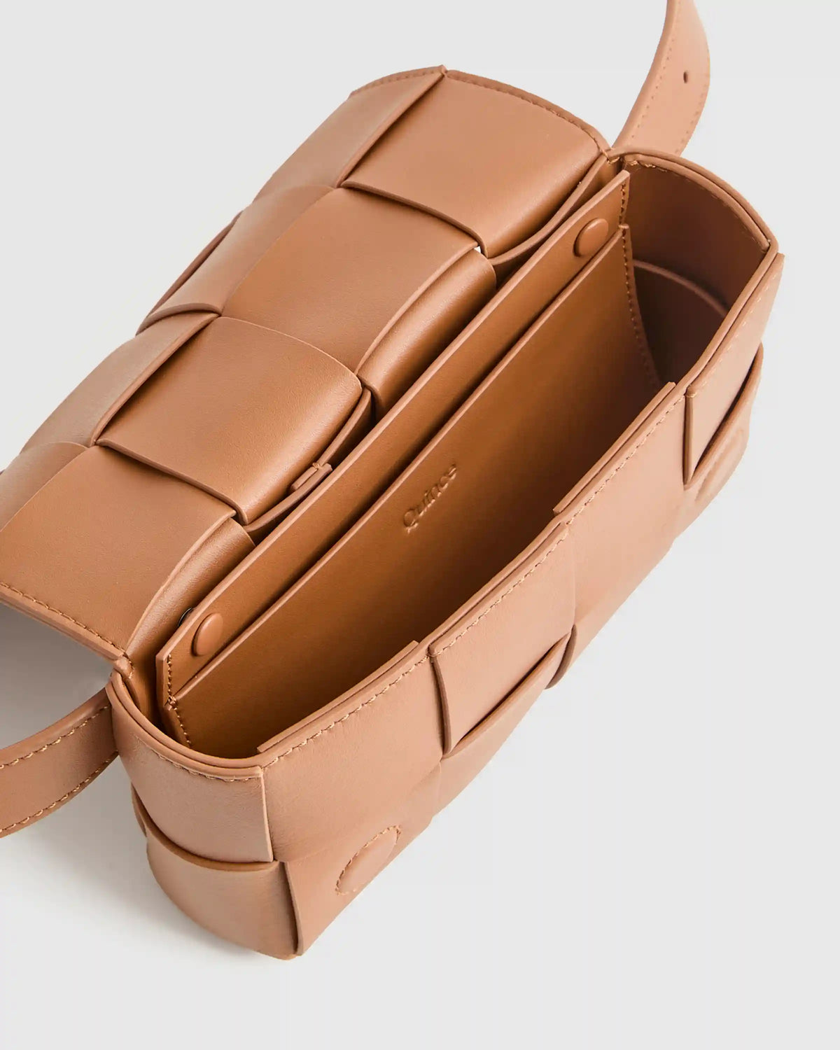 Italian Leather Handwoven Box Belt Bag