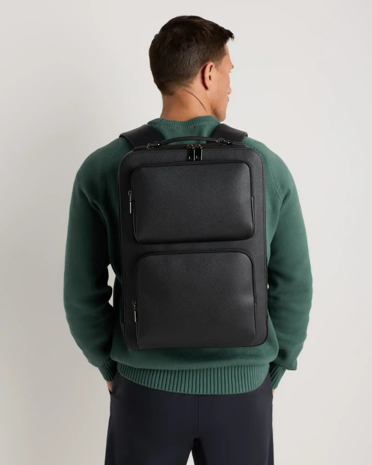 Italian Saffiano Laptop Backpack
