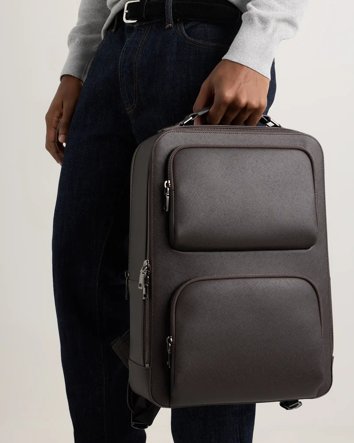 Italian Saffiano Laptop Backpack