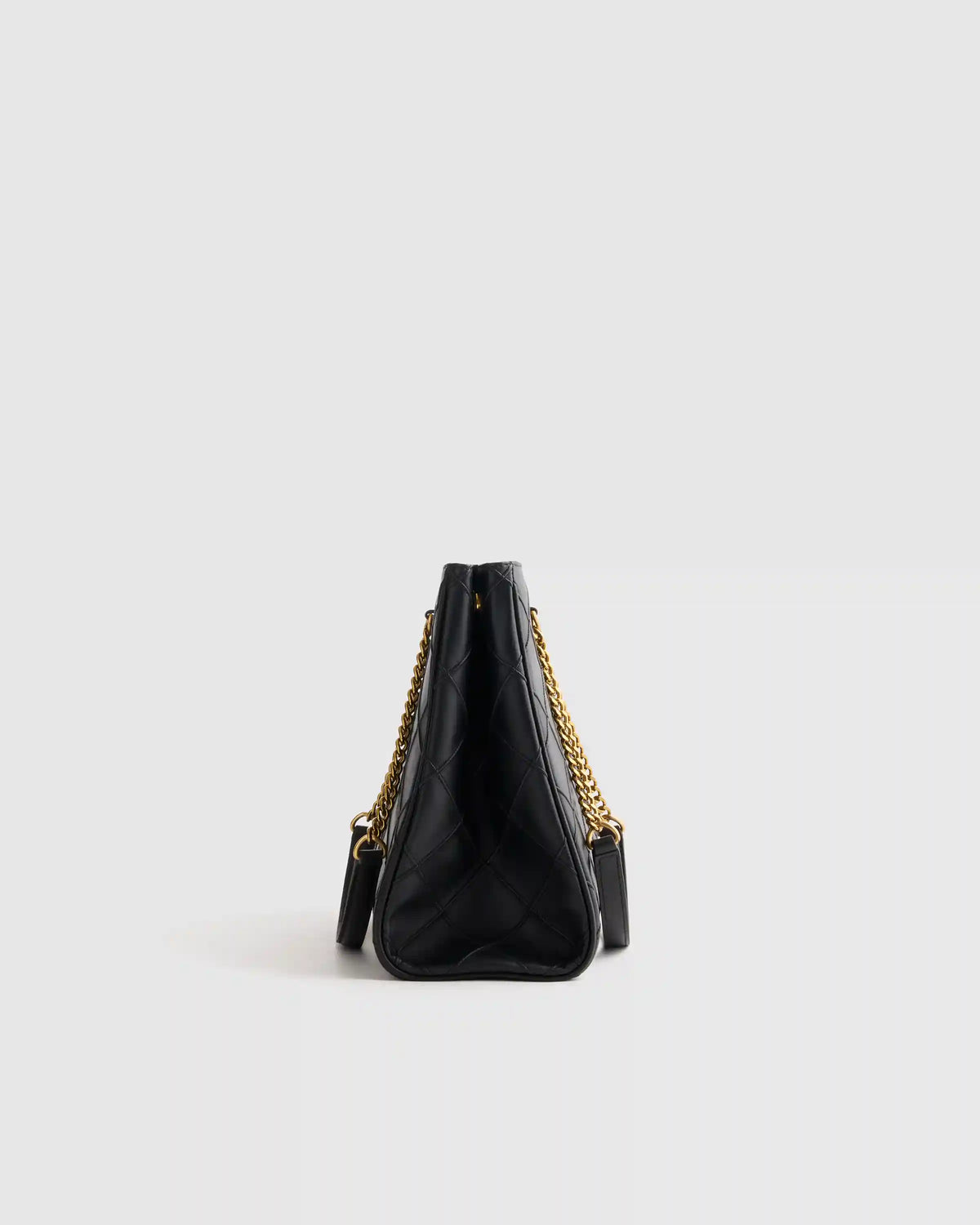 Italian Leather Diamond Stitch Tote