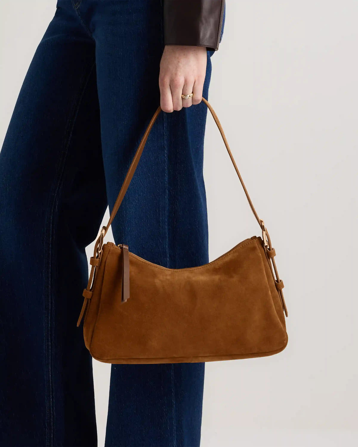Sutton Suede Small Shoulder Bag