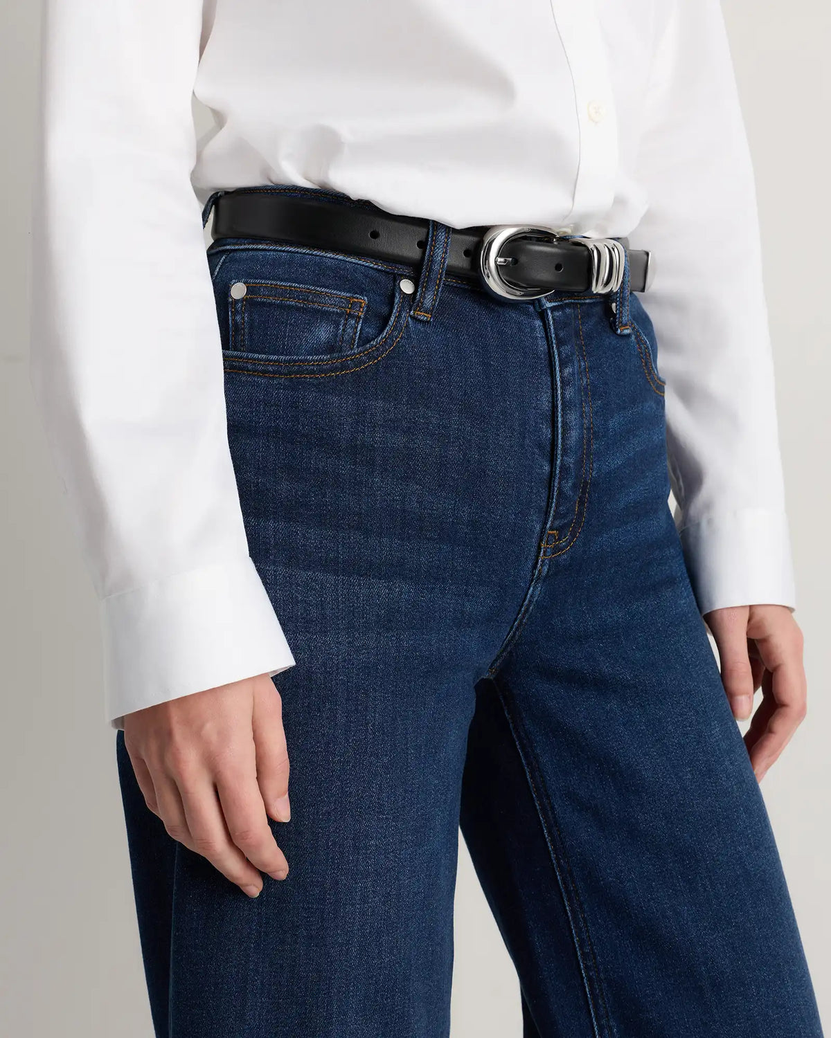 Elissa Triple Keeper European Leather Belt