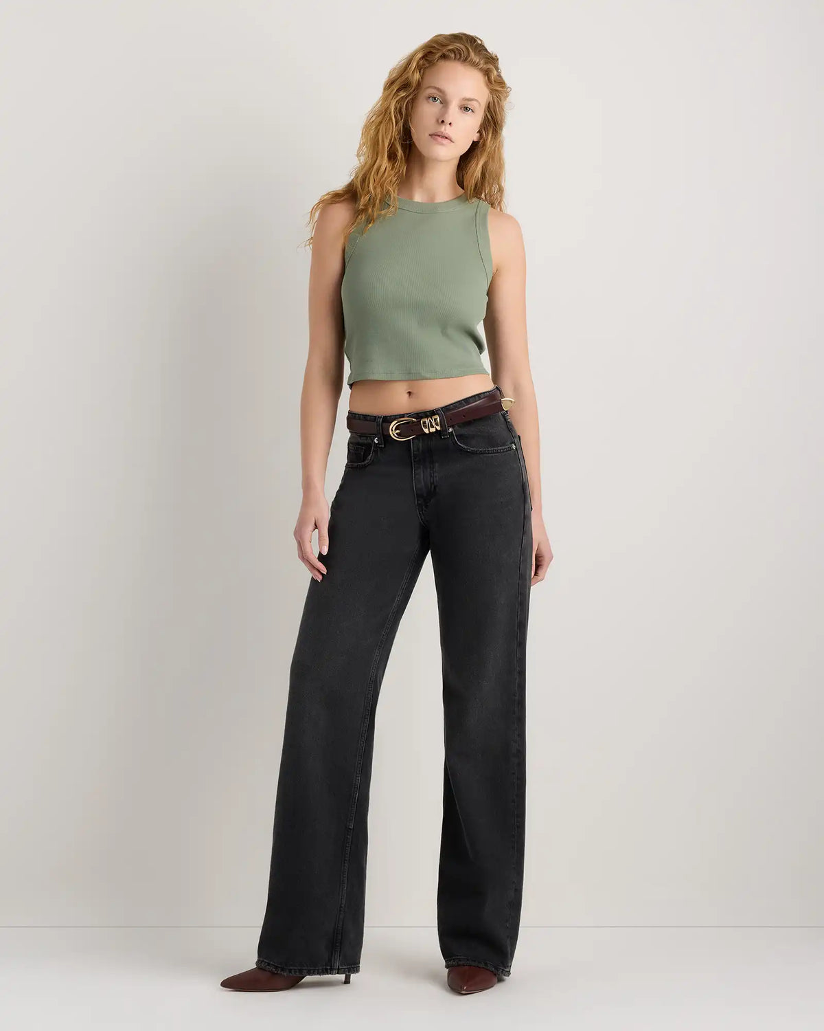 Elissa Triple Keeper European Leather Belt