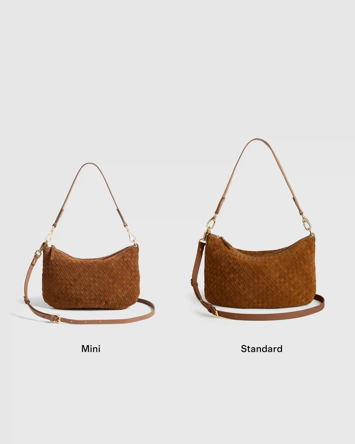 Sloane Suede Handwoven Shoulder Bag