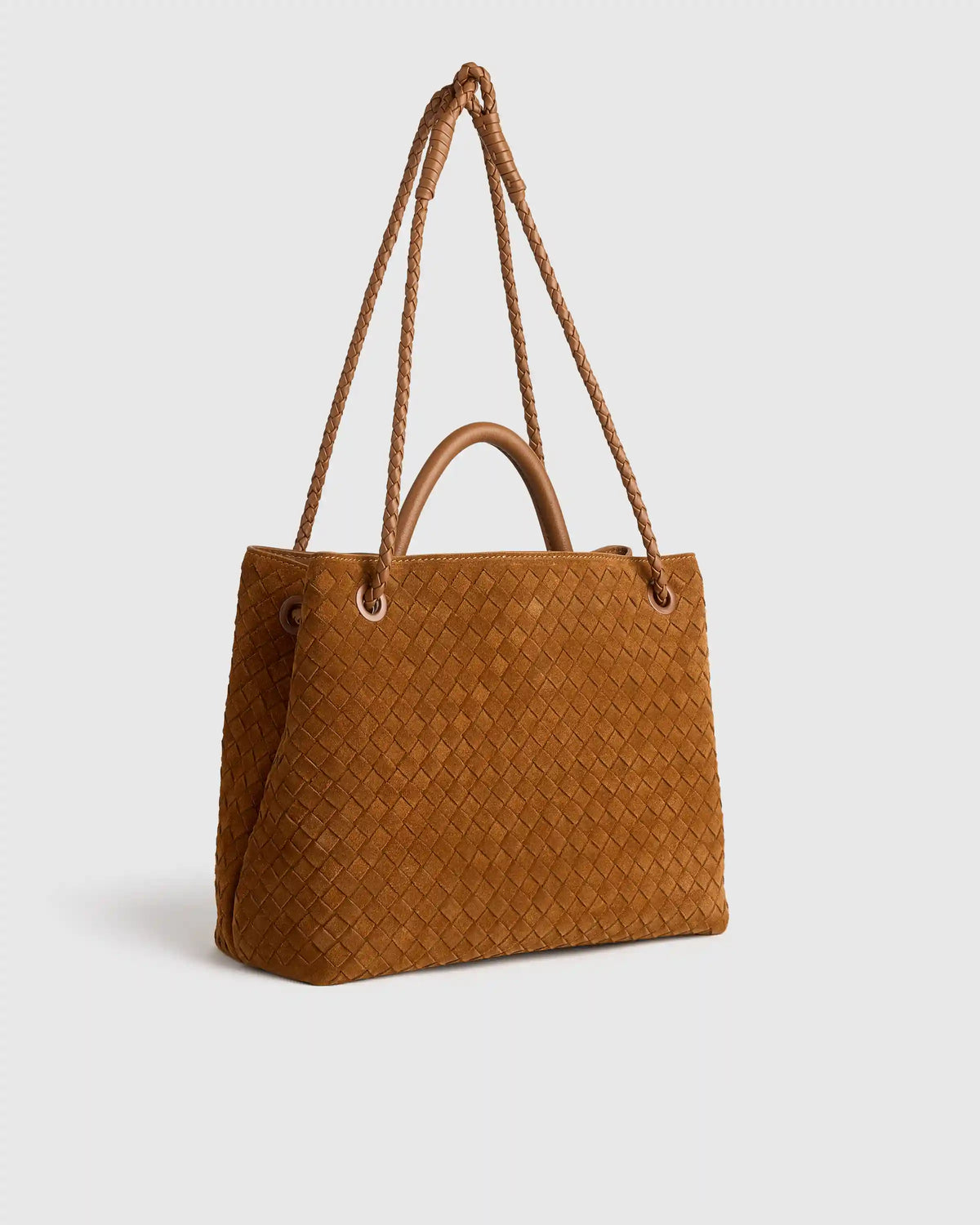 Romy Suede Handwoven Satchel