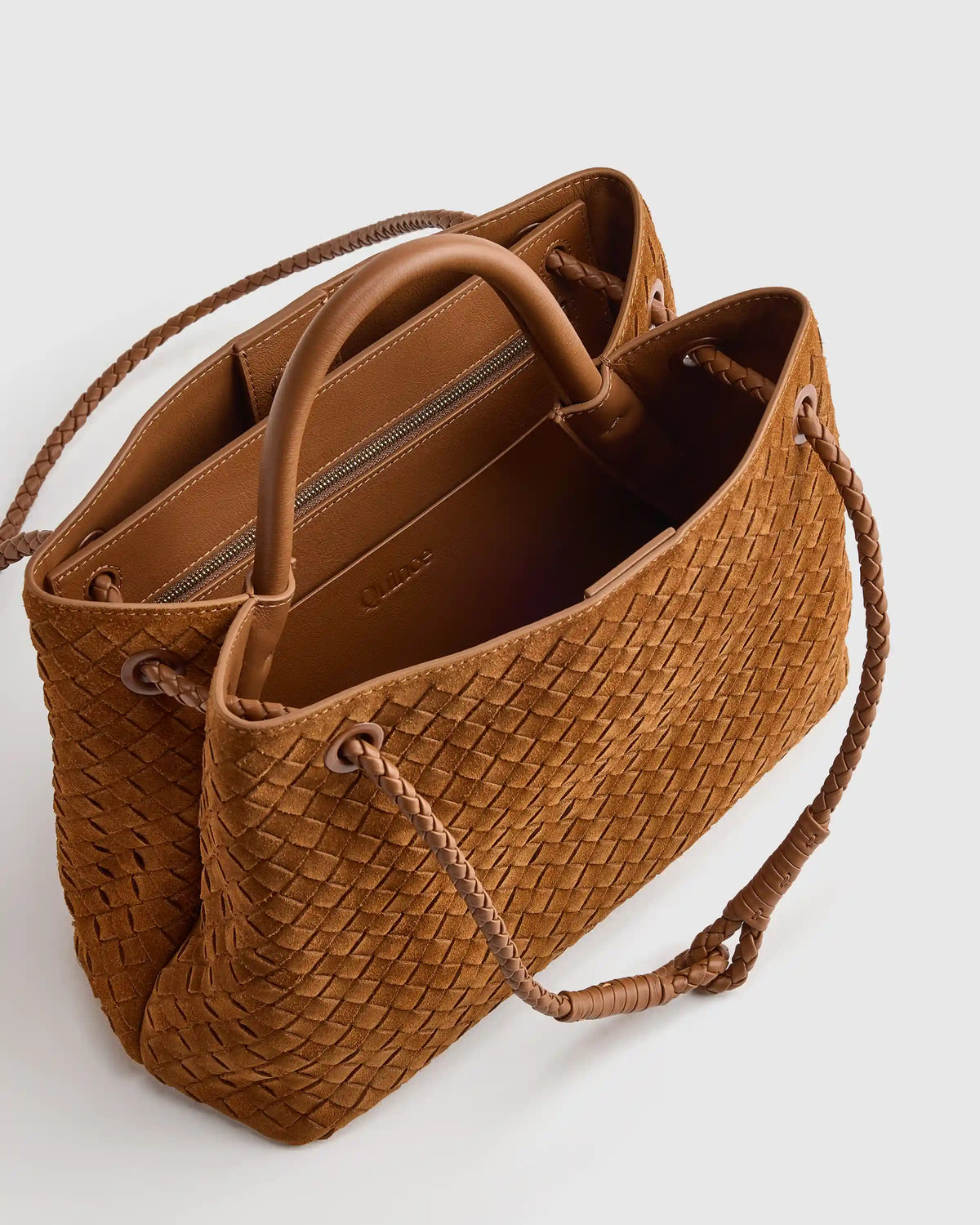 Romy Suede Handwoven Satchel