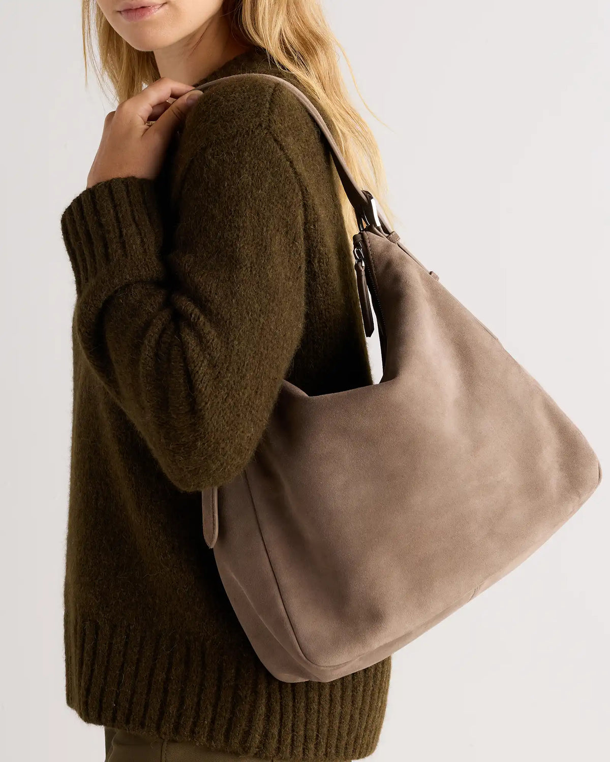 Sutton Suede Shoulder Bag