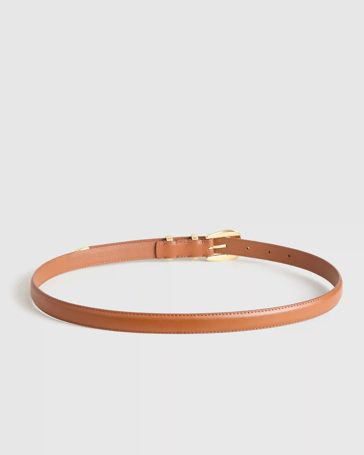 Lola European Leather Western Skinny Belt