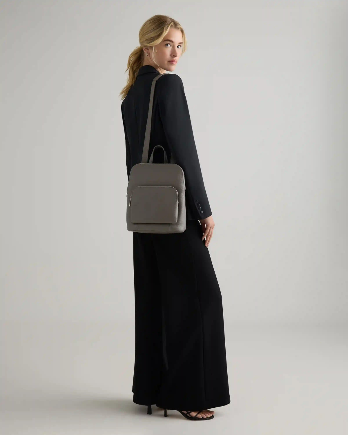 Italian Leather Mini Convertible Backpack