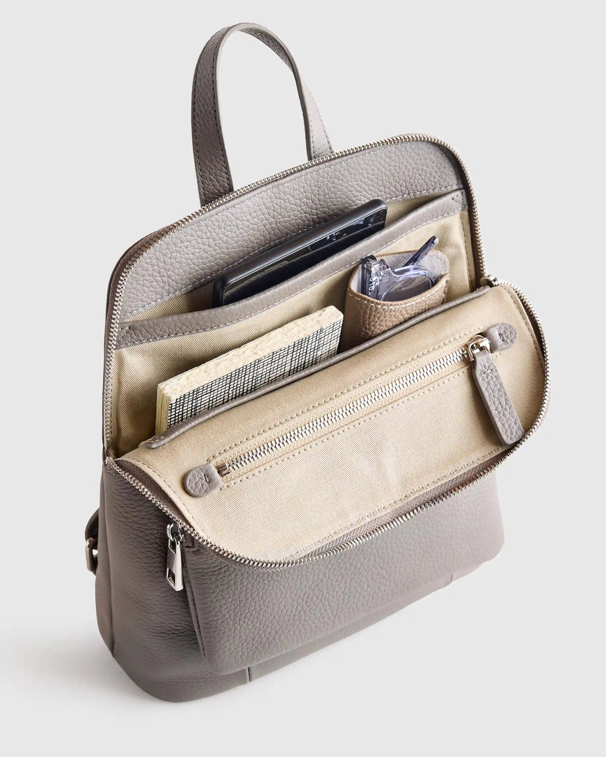 Italian Leather Mini Convertible Backpack