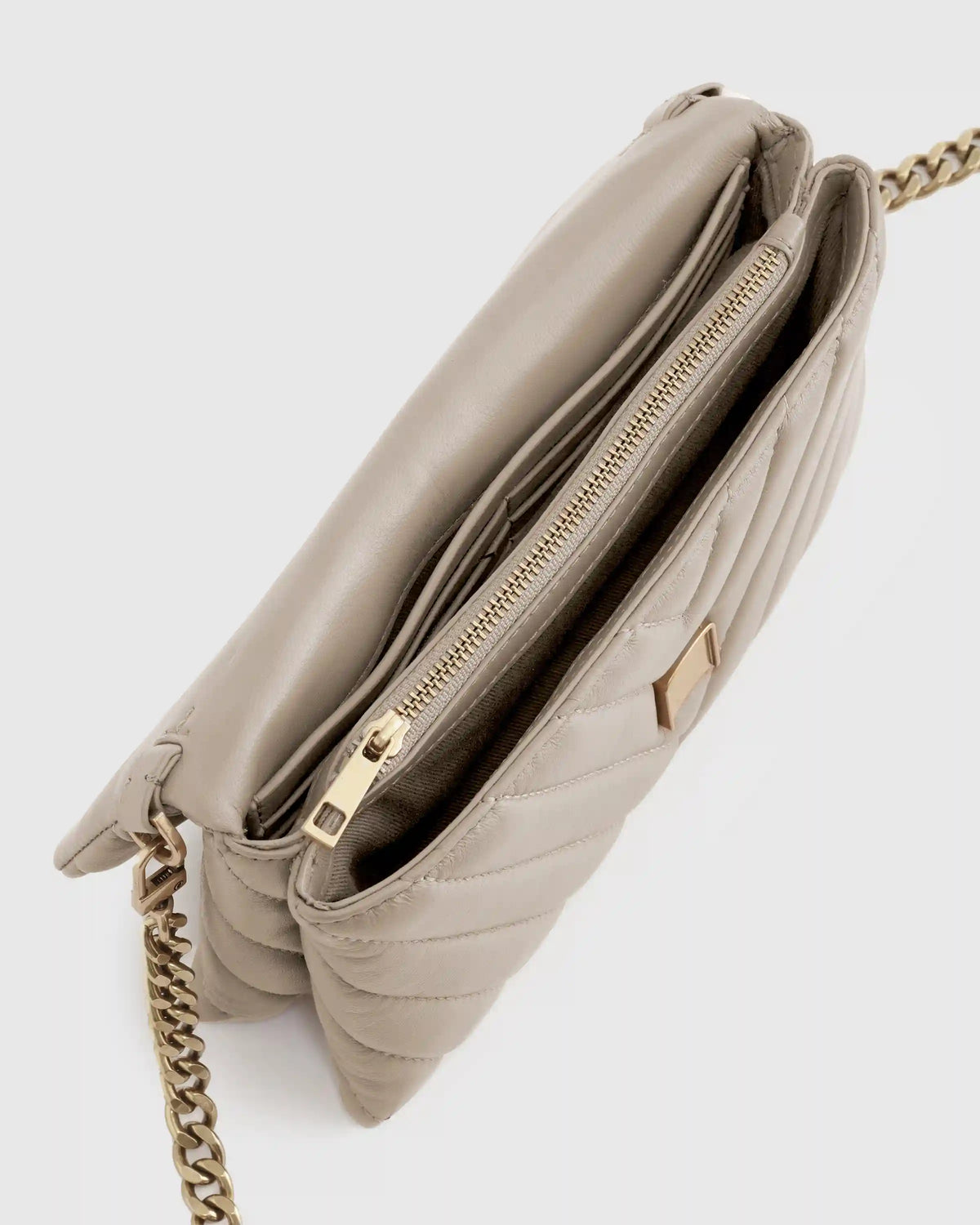 Italian Leather Quilted Wallet Crossbody