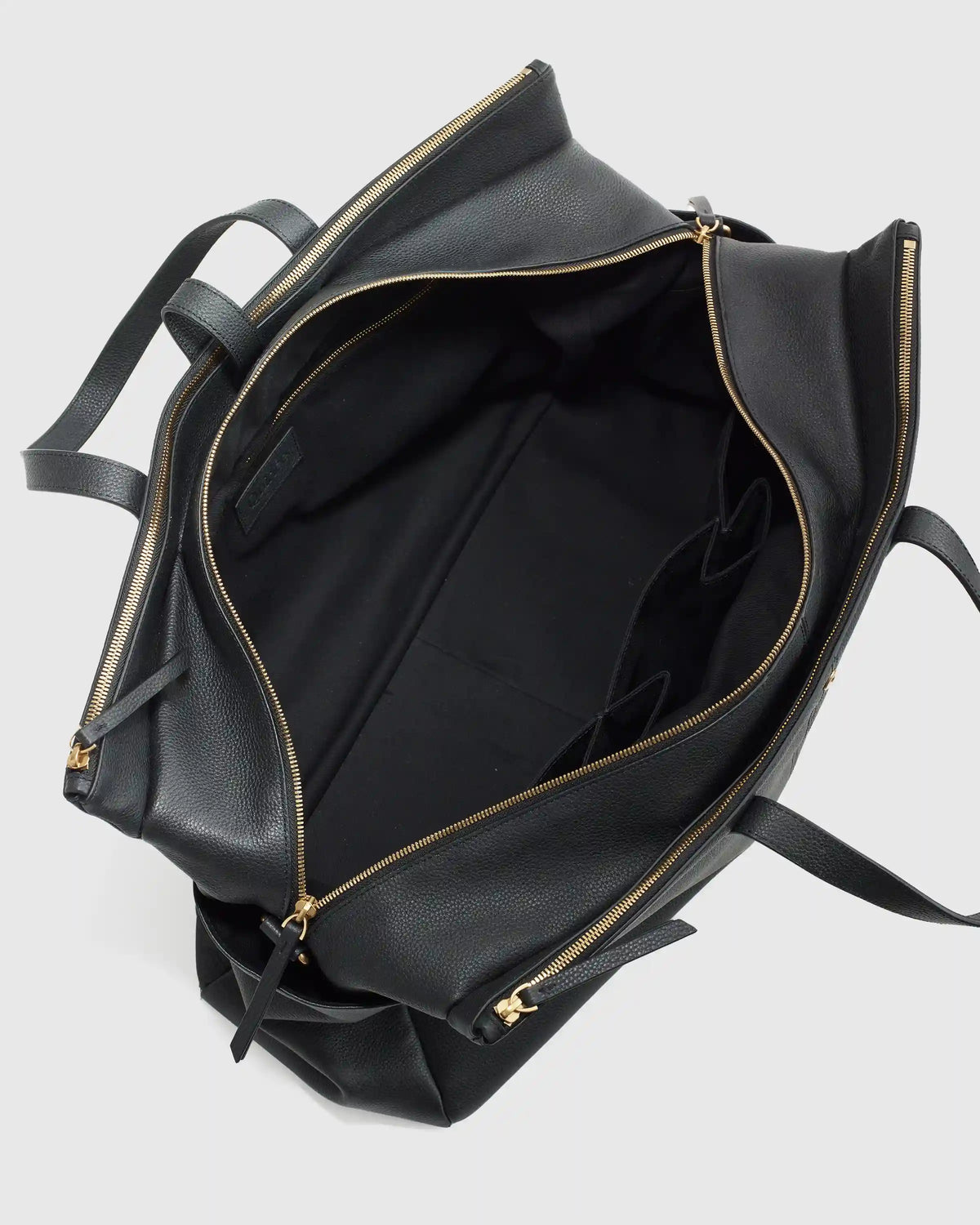 Italian Leather Triple Compartment Weekender