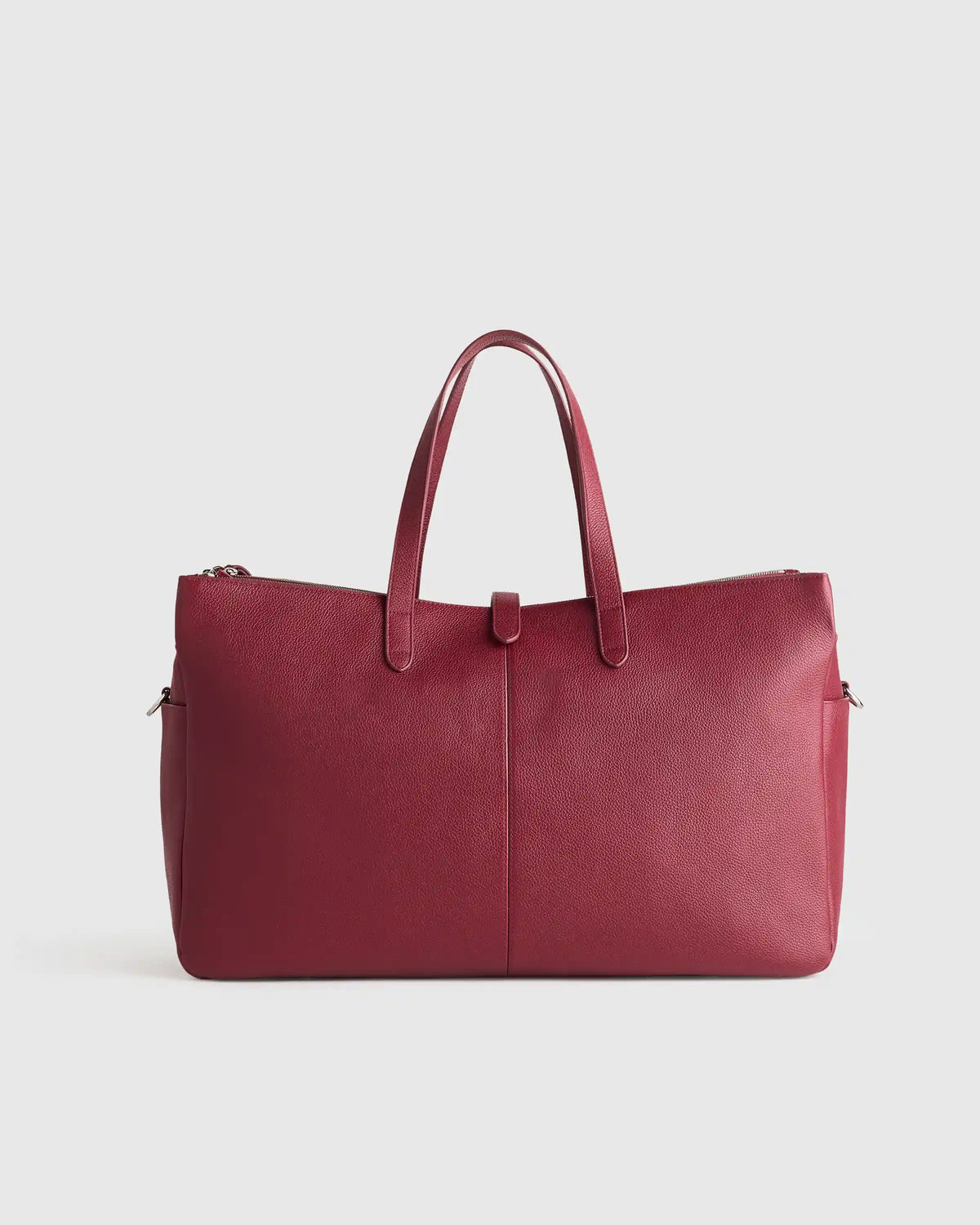 Italian Leather Triple Compartment Weekender