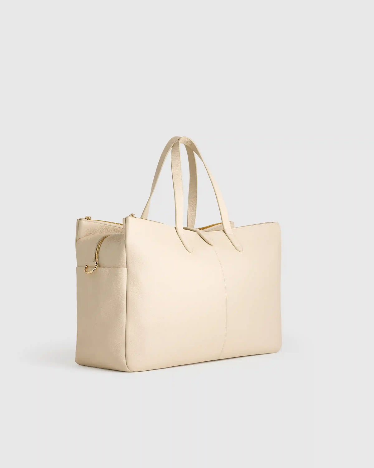 Italian Leather Triple Compartment Weekender