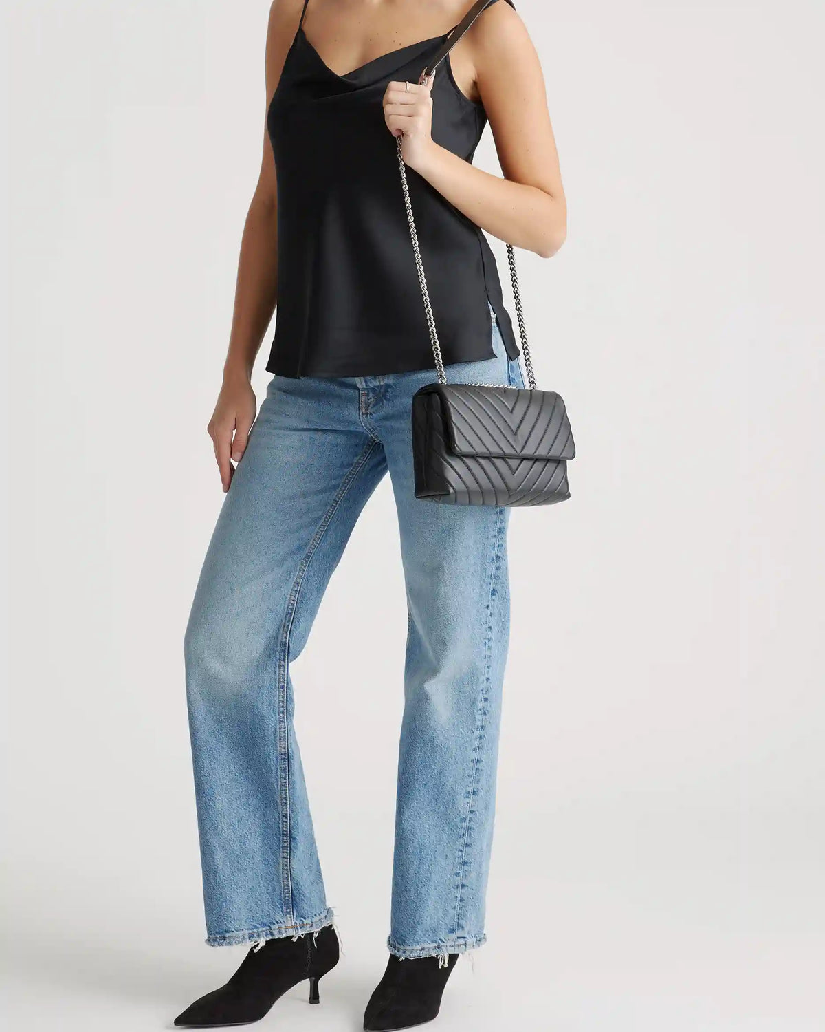 Italian Leather Quilted Convertible Crossbody