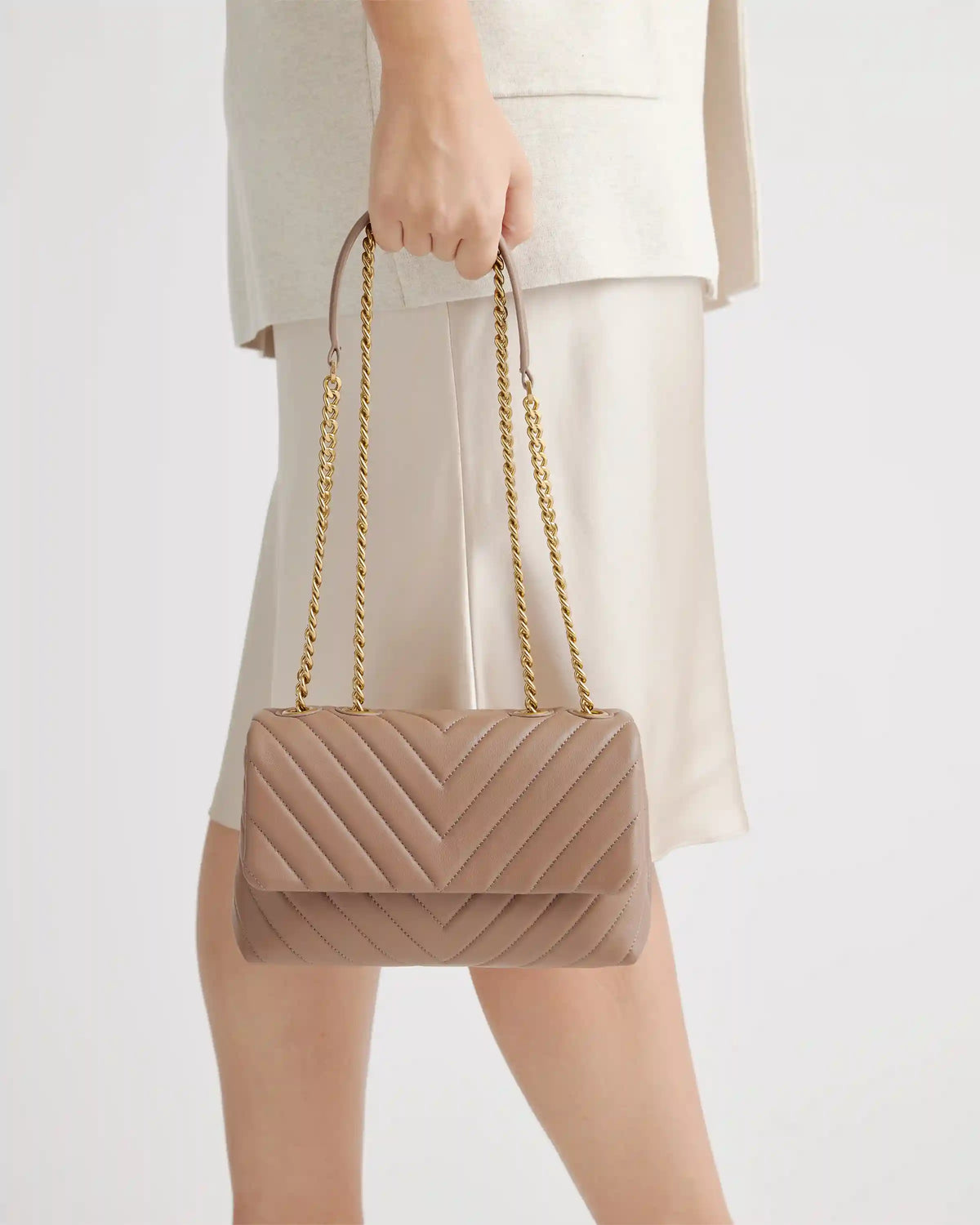 Italian Leather Quilted Convertible Crossbody