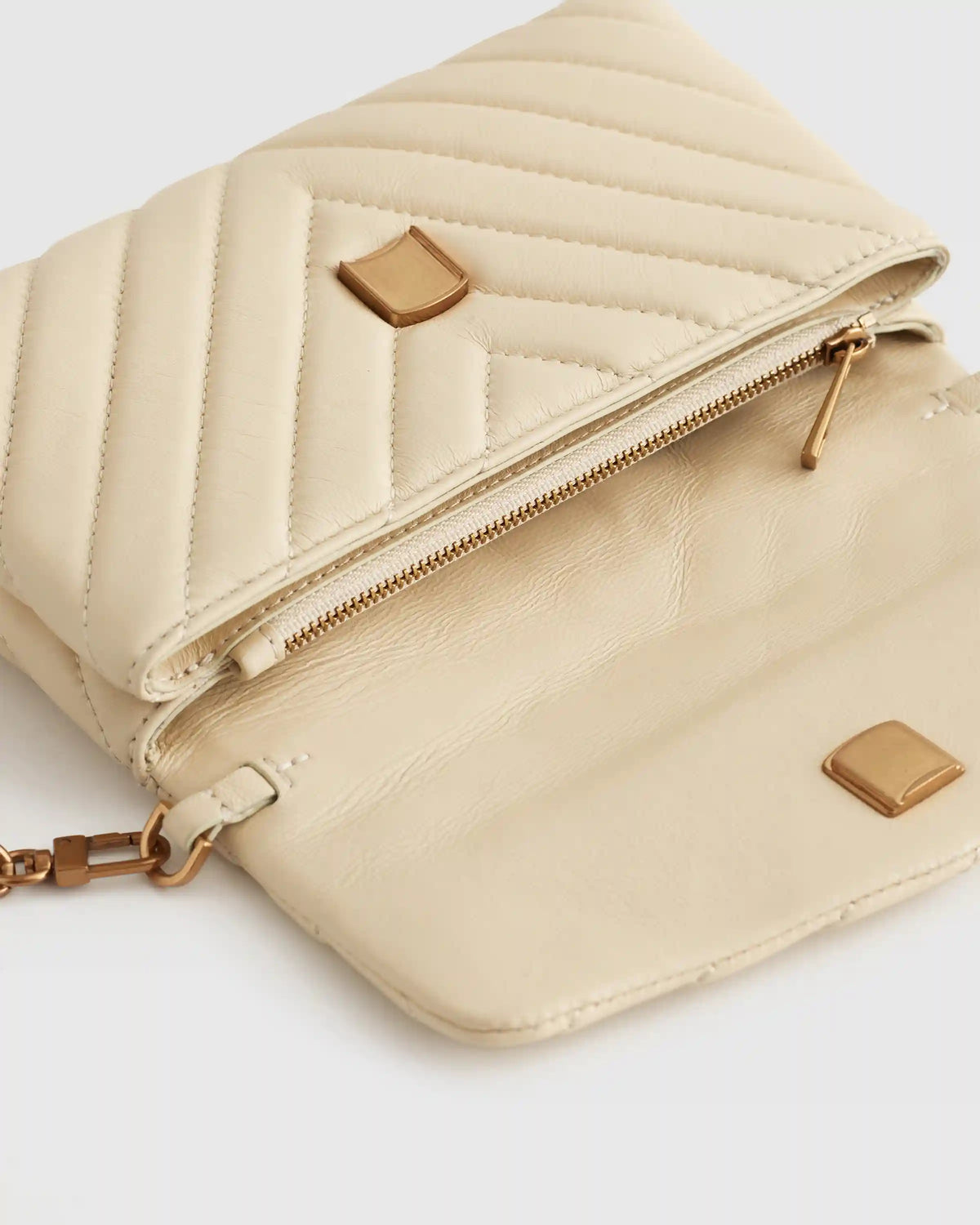 Italian Leather Quilted Wallet Crossbody