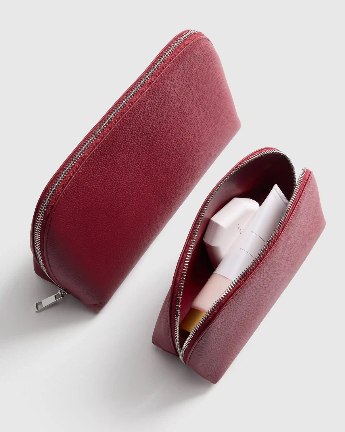 Italian Leather Pouch Travel Set