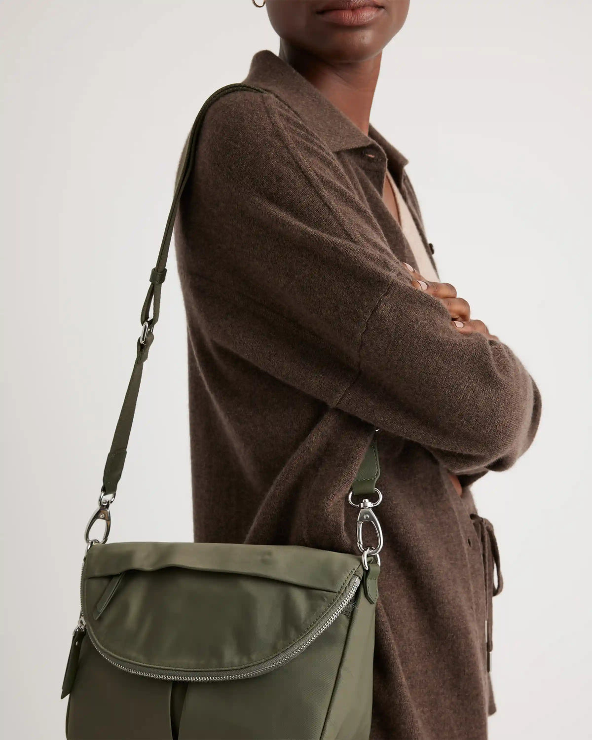 Revive Nylon Foldover Crossbody