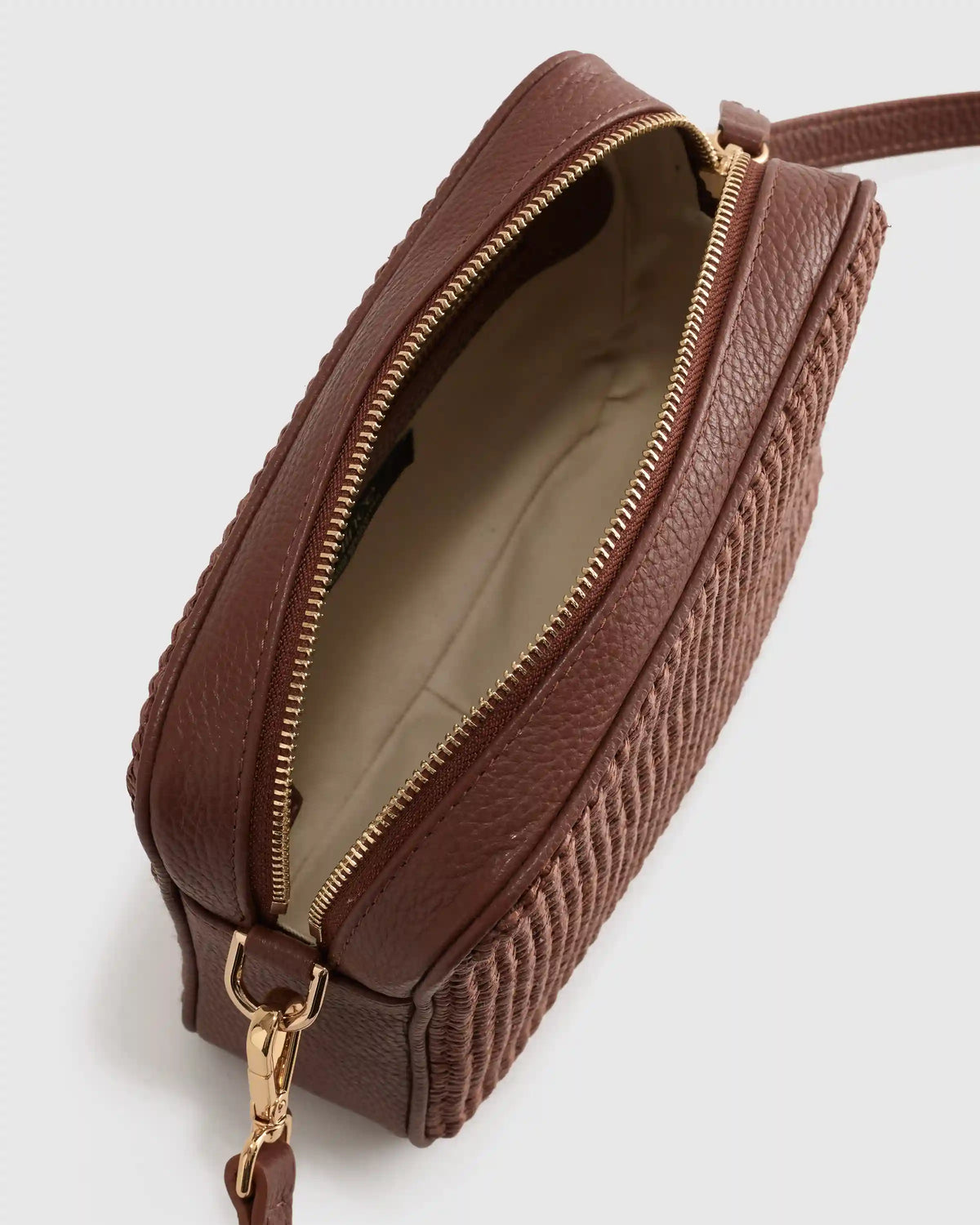 Gemma Raffia & Leather Crossbody