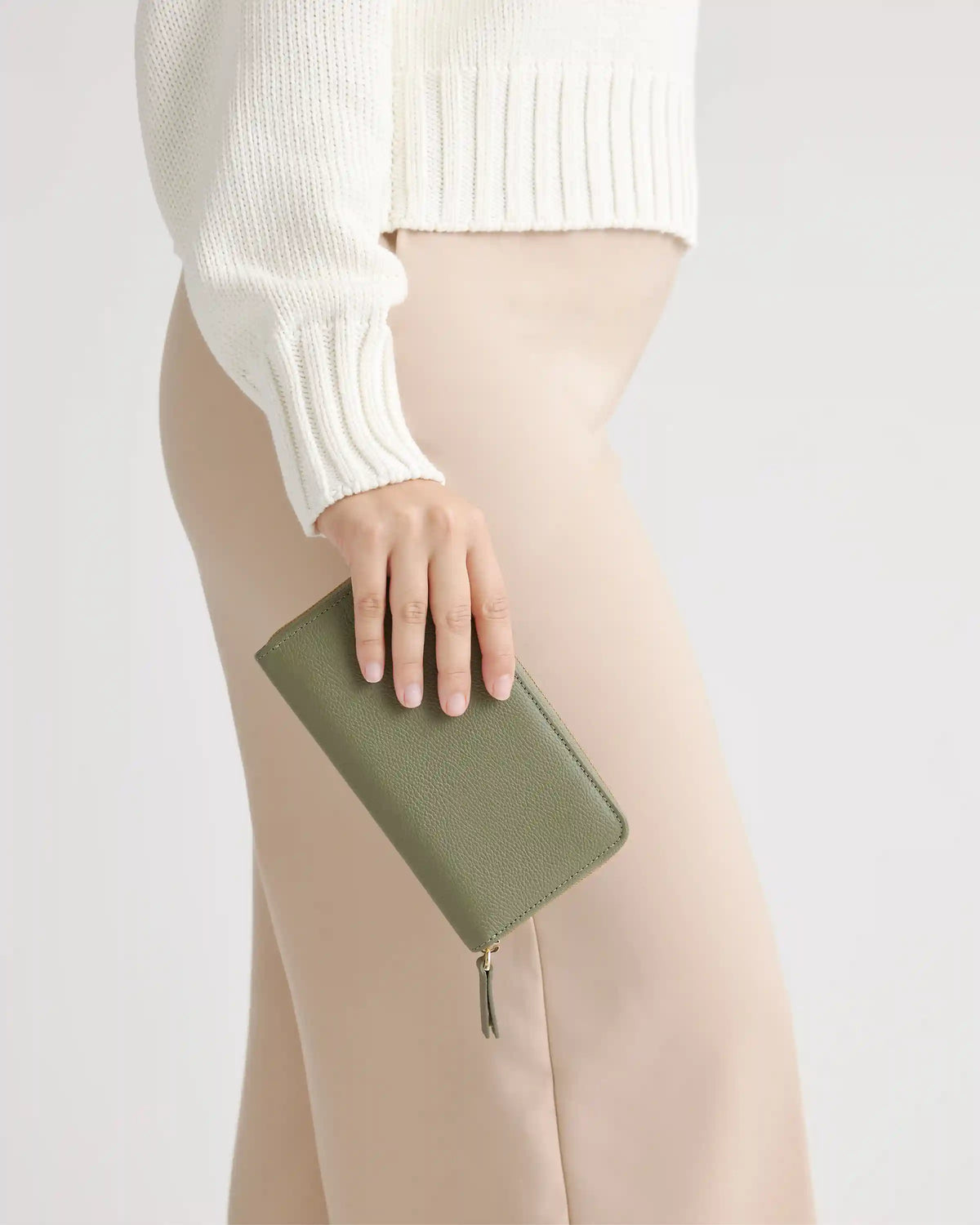 Italian Pebbled Leather Continental Wallet