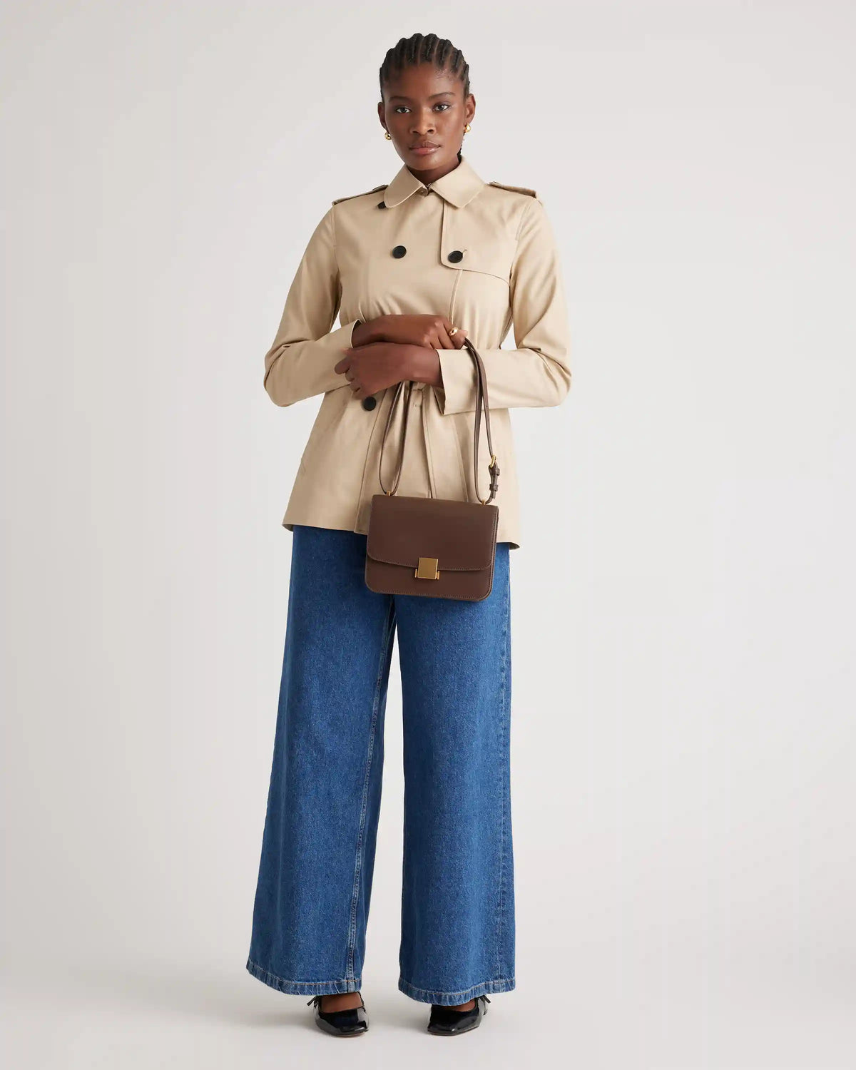 Italian Leather Box Shoulder Bag